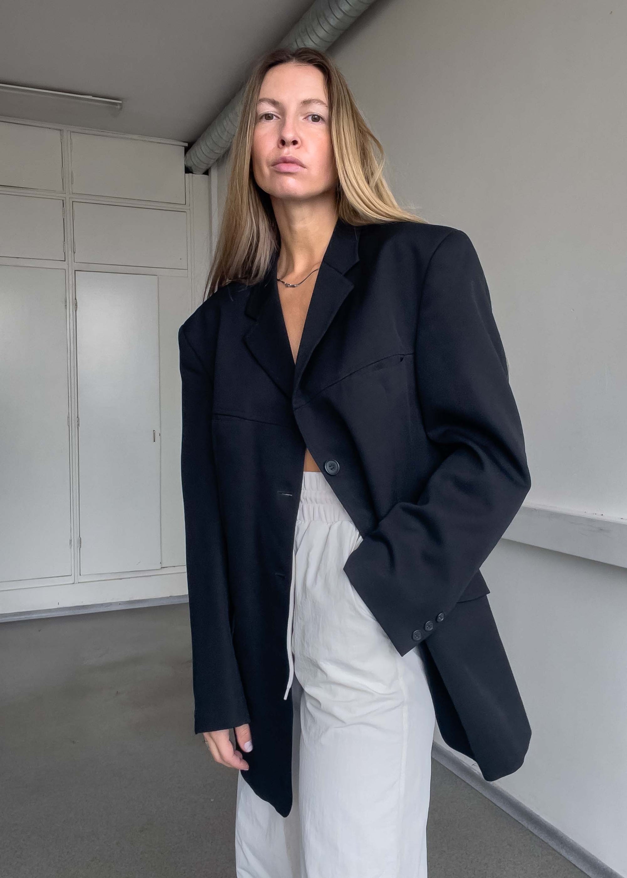 Vintage Black Oversized Blazer
