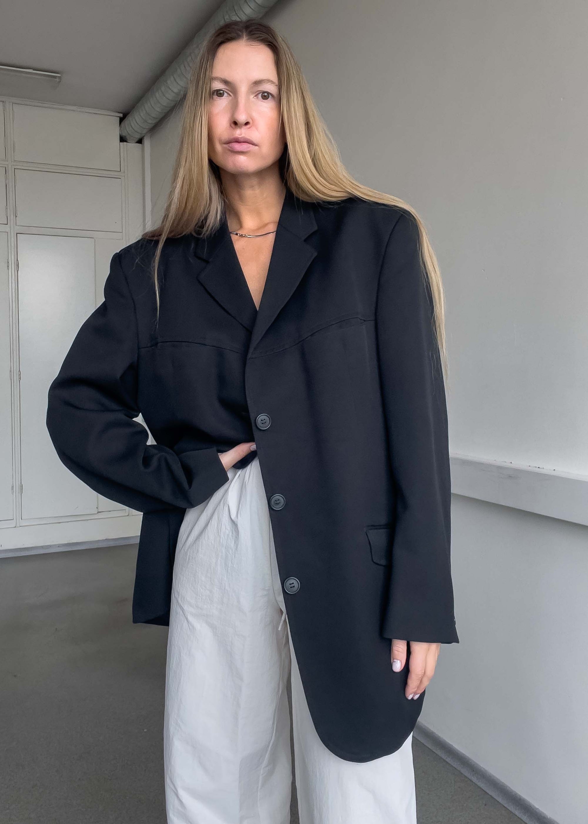 Vintage Black Oversized Blazer