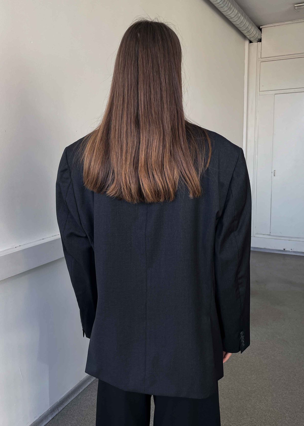 Vintage Dark Grey Oversized 100% WOOL Blazer by Calvin Klein