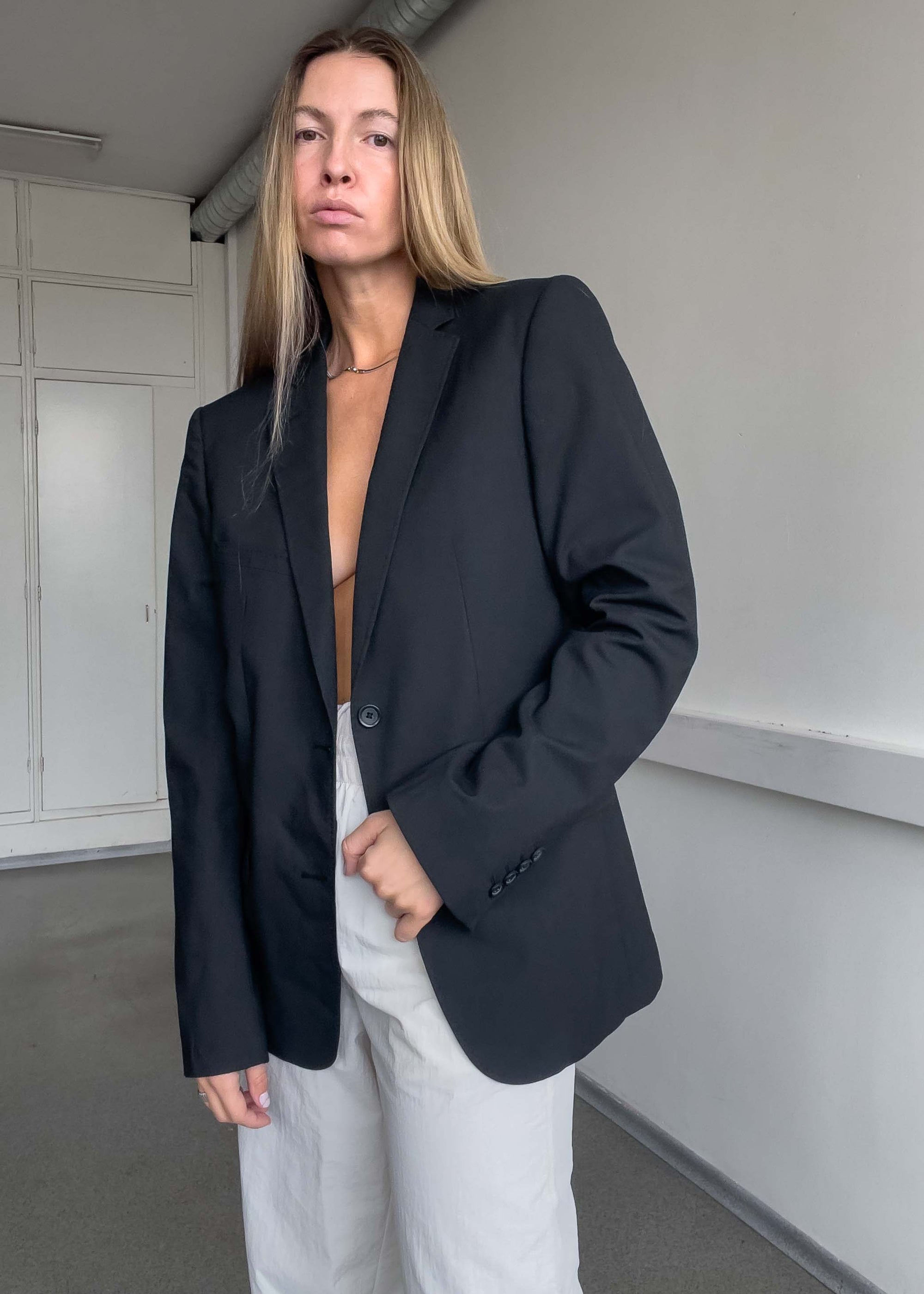 Vintage Black Oversized Blazer