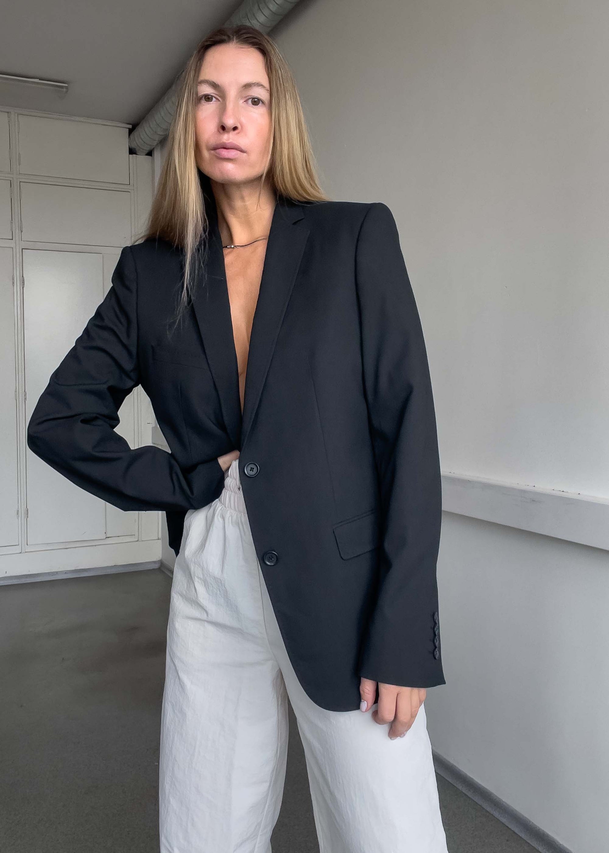 Vintage Black Oversized Blazer