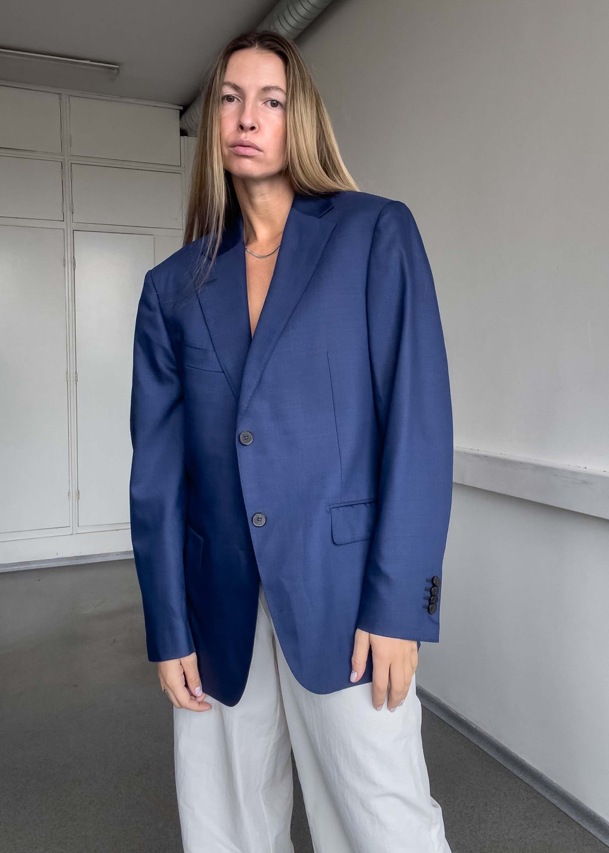 Vintage Blue Oversized Blazer