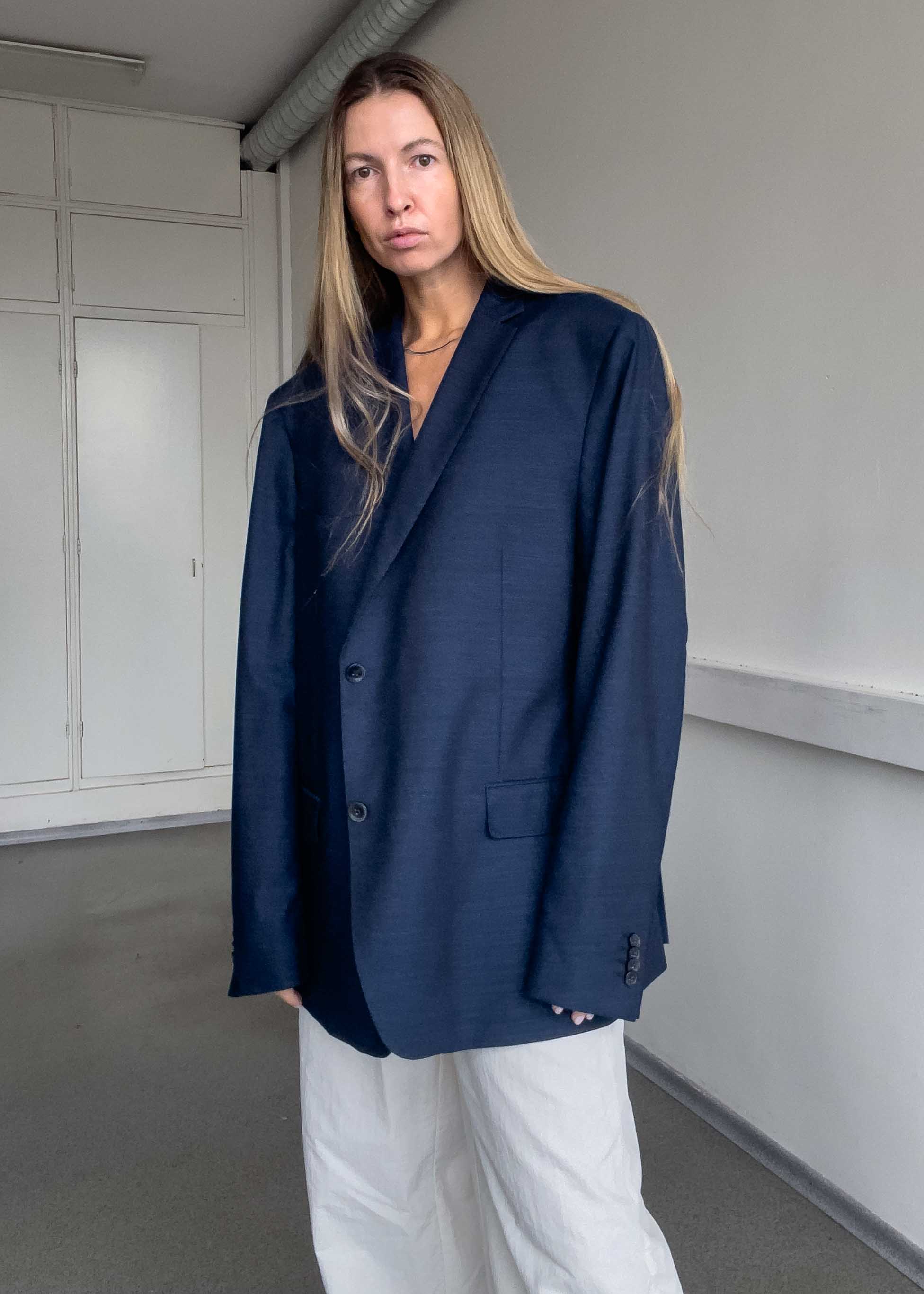 Vintage Blue Oversized Blazer