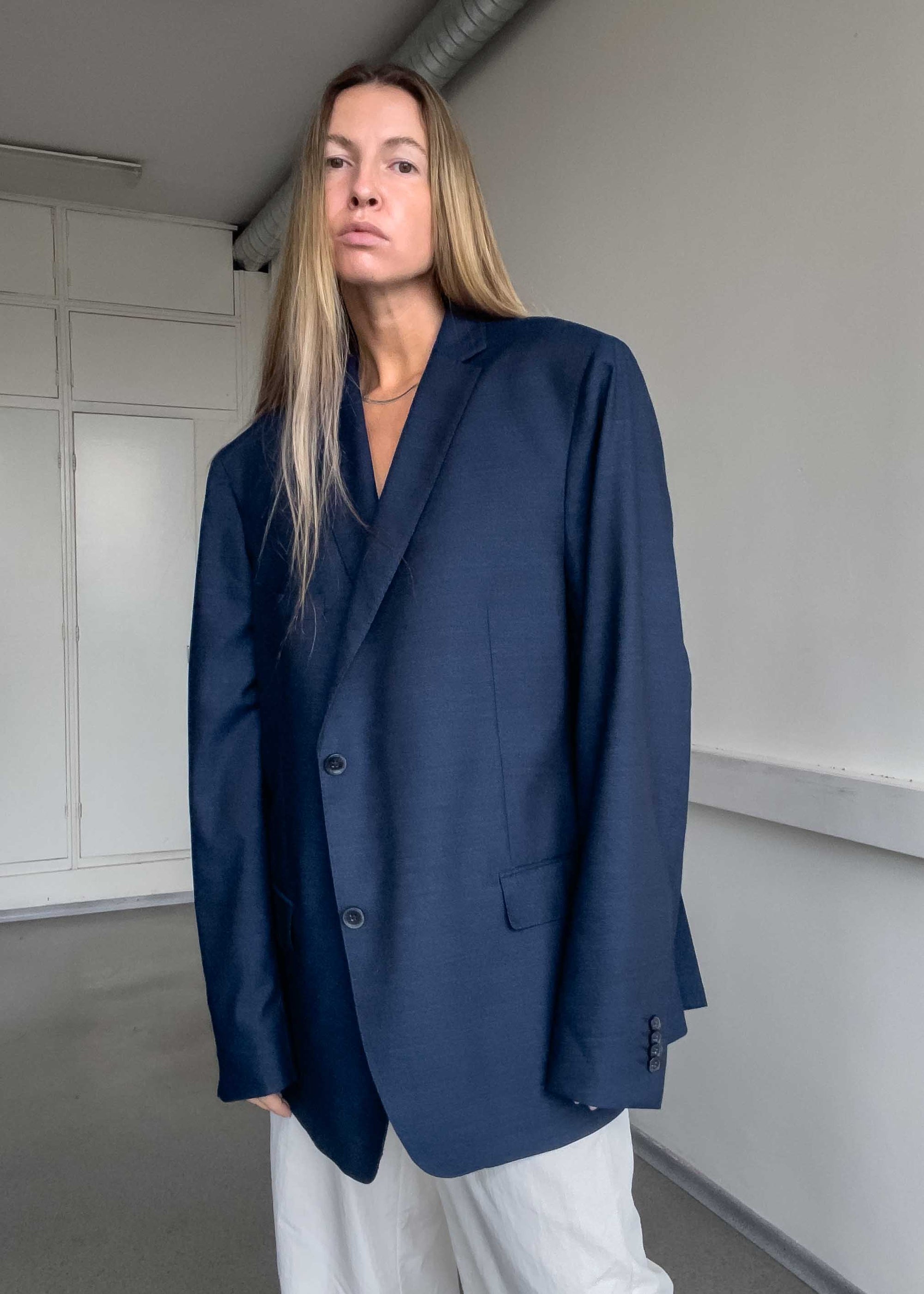 Vintage Blue Oversized Blazer