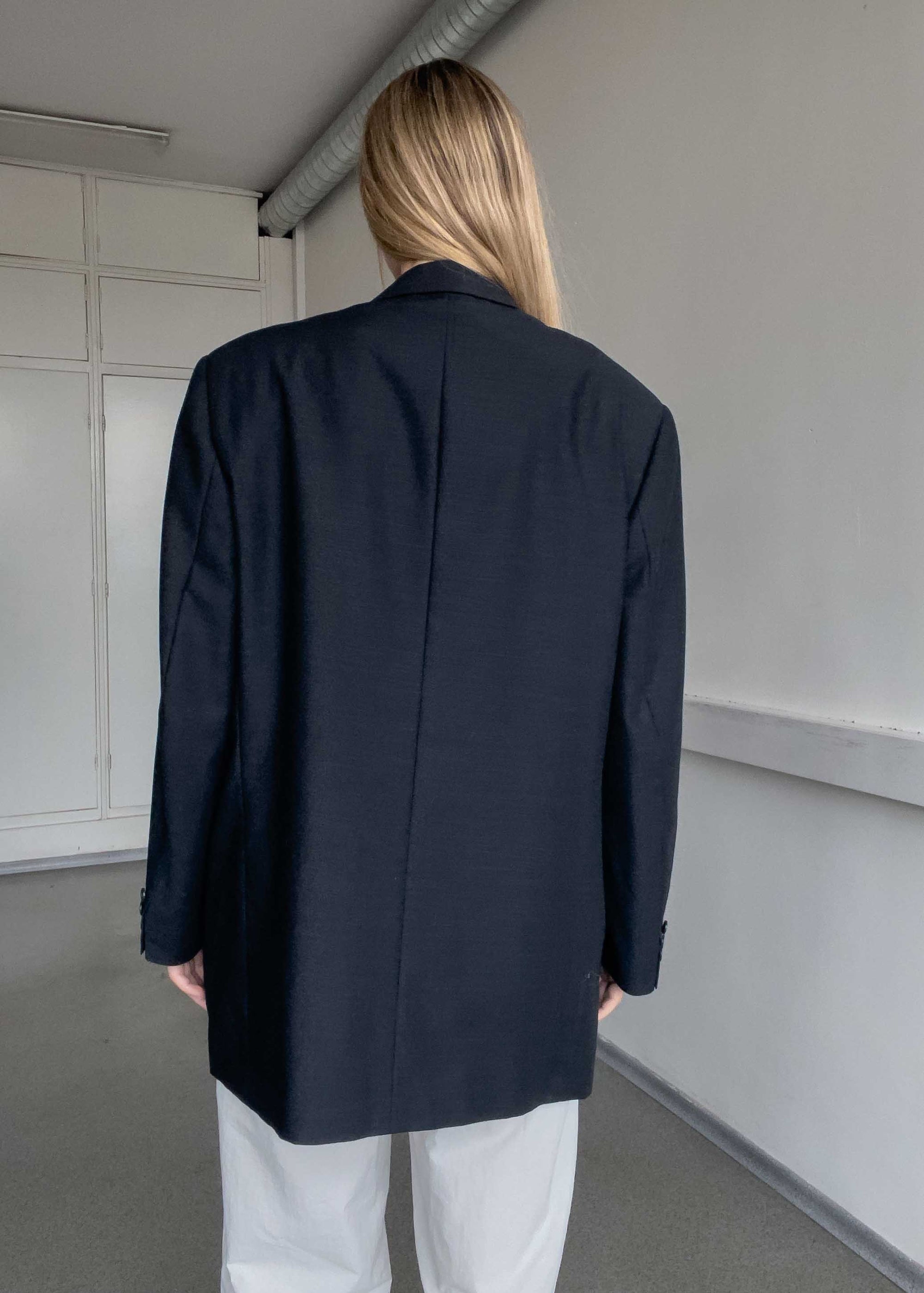 Vintage Dark Grey Oversized Blazer