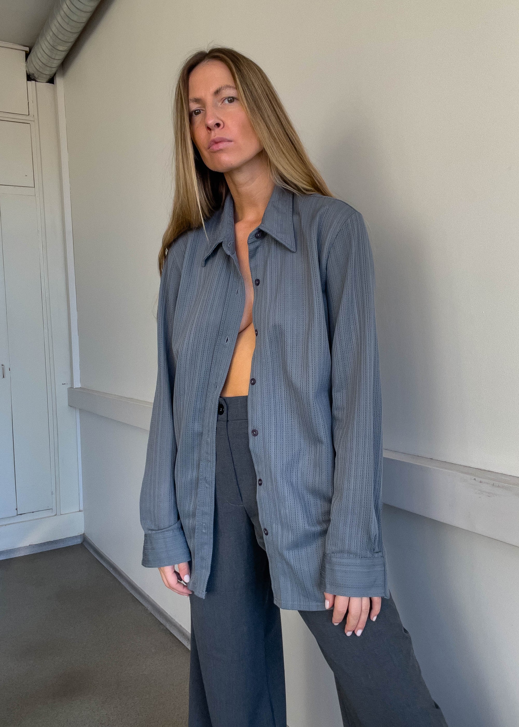 Vintage Grey Oversized Shirt
