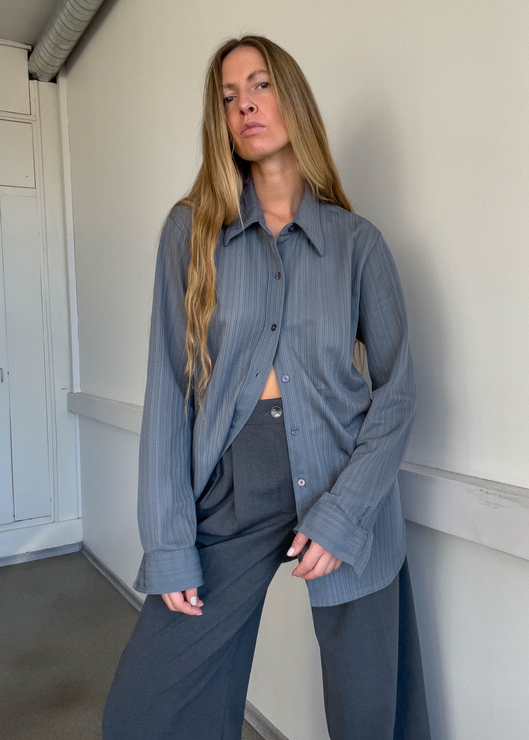 Vintage Grey Oversized Shirt