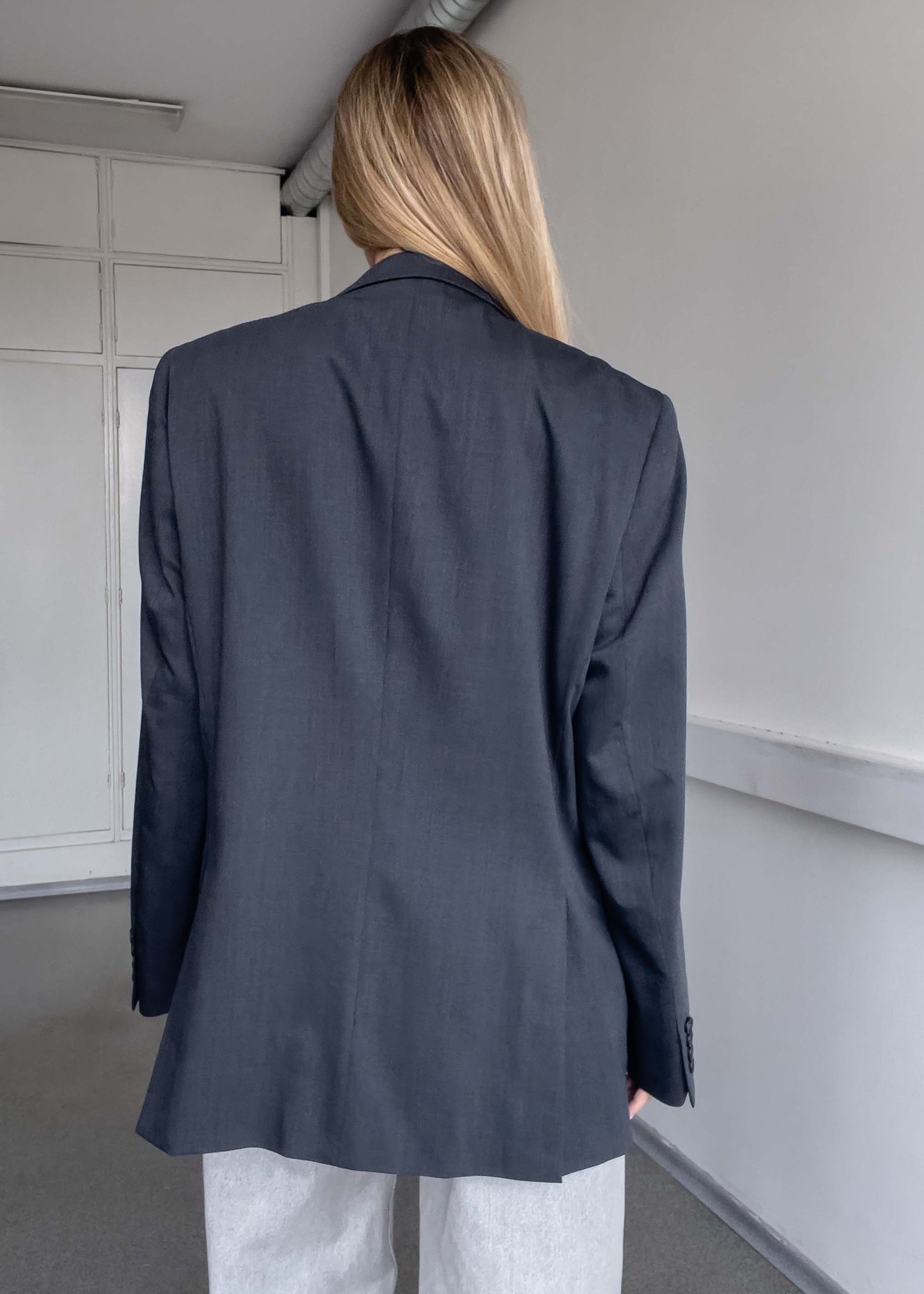 Vintage Grey Oversized Blazer