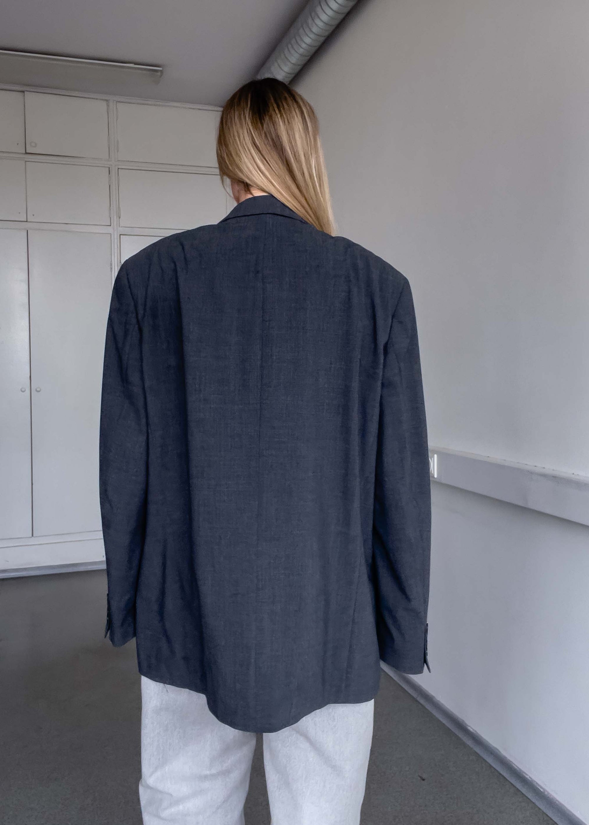 Vintage Grey Oversized Blazer