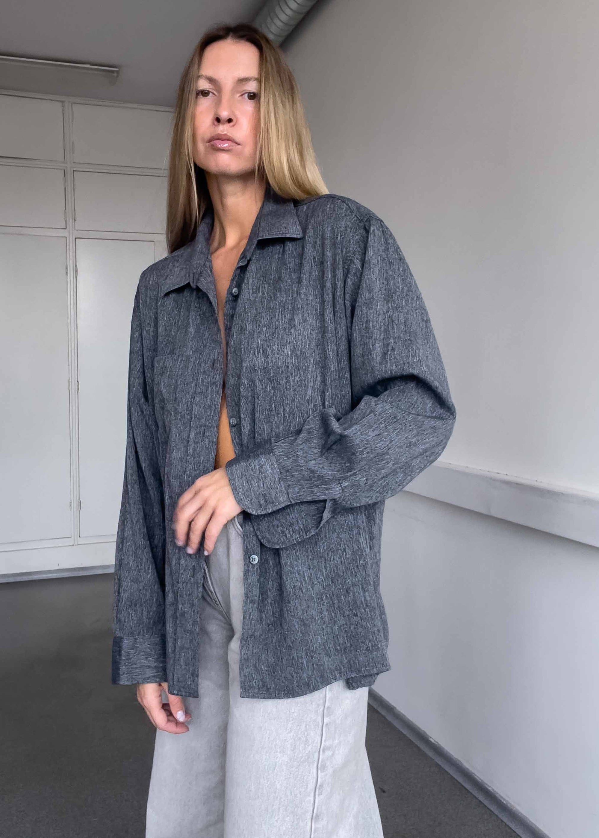 Vintage Grey Oversized Shirt