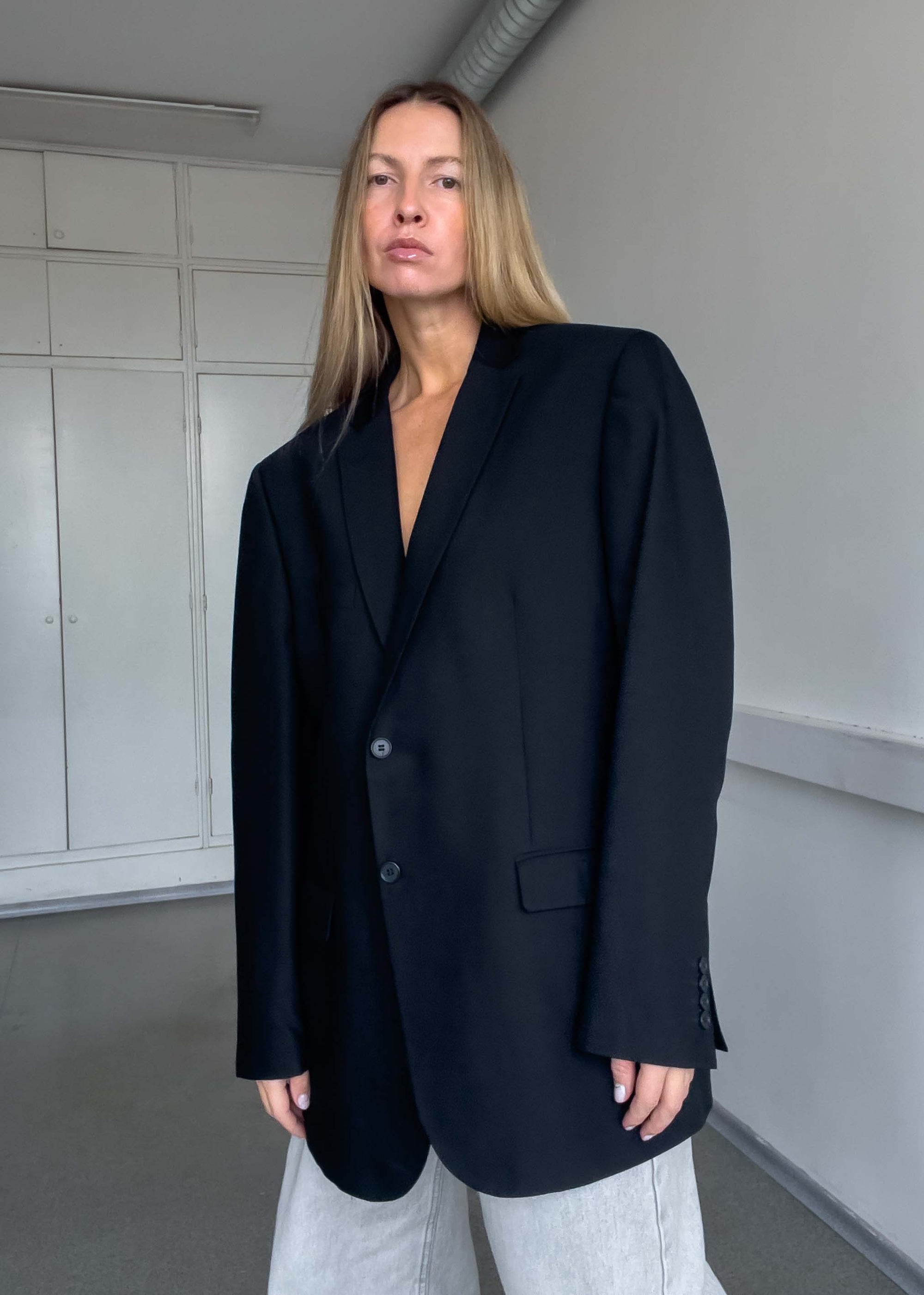 Vintage Black Oversized Blazer