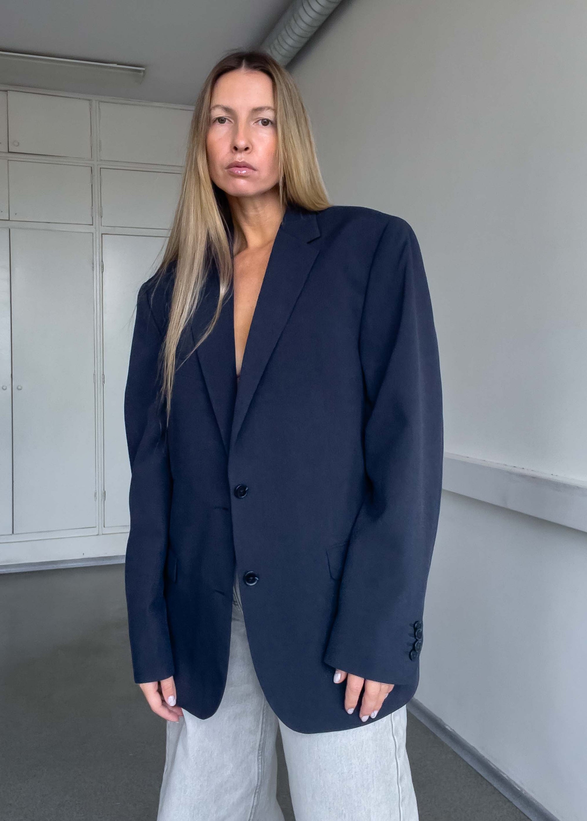 Vintage Blue Oversized Blazer