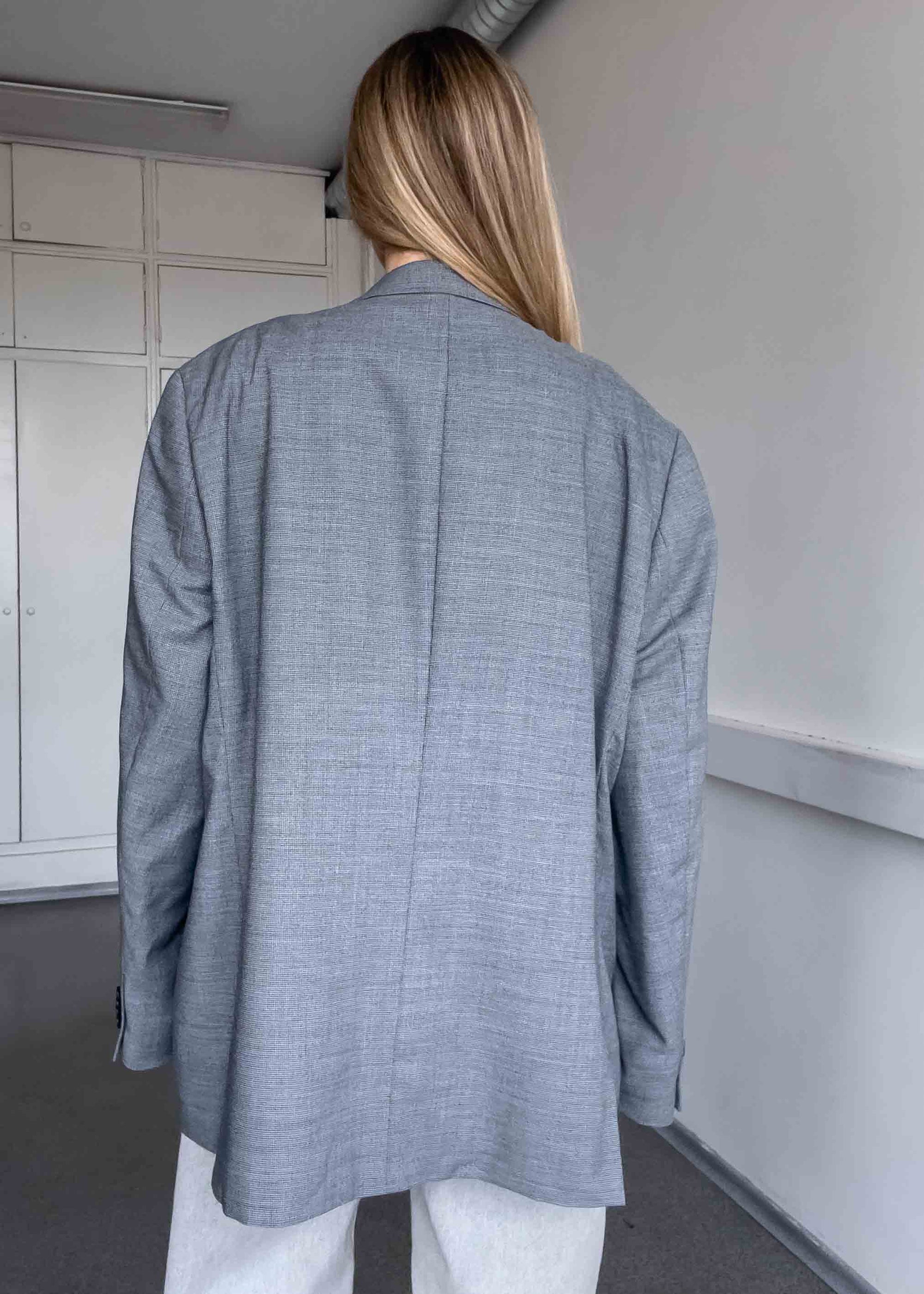 Vintage Grey Oversized Blazer