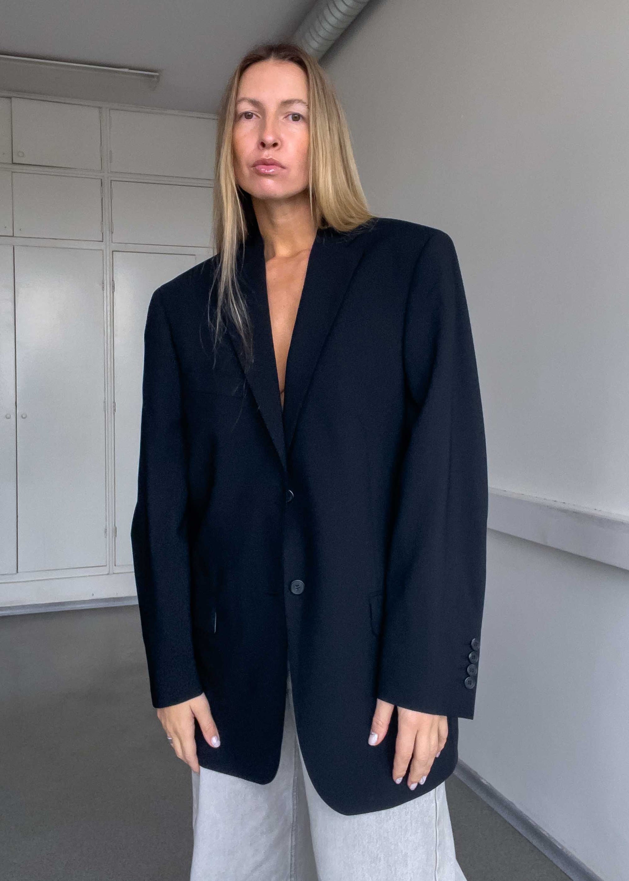 Vintage Black Oversized Blazer