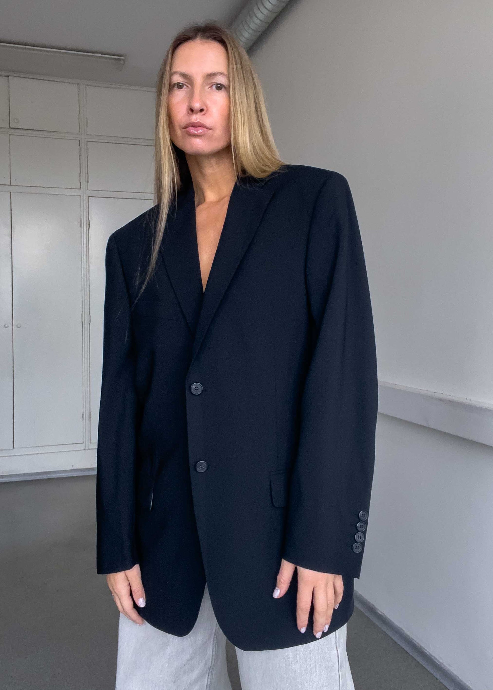 Vintage Black Oversized Blazer