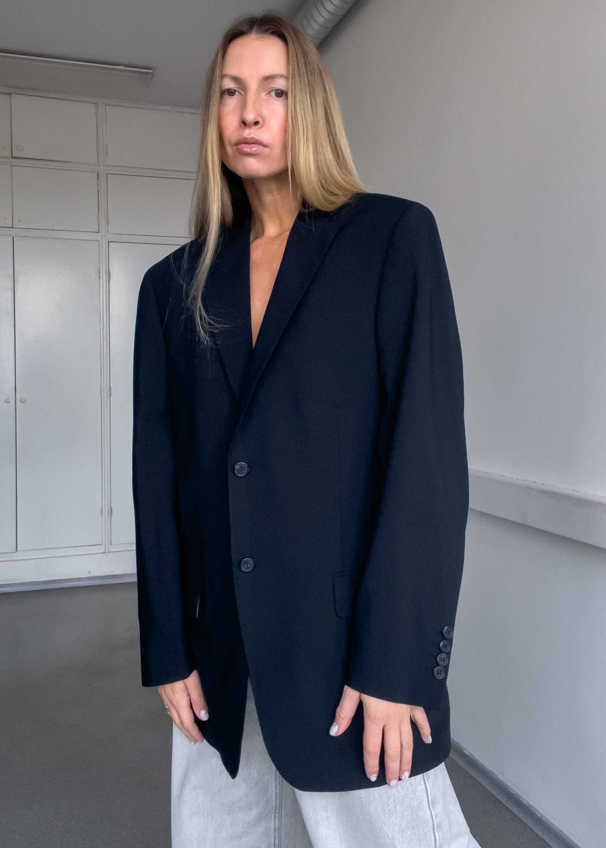 Vintage Black Oversized Blazer