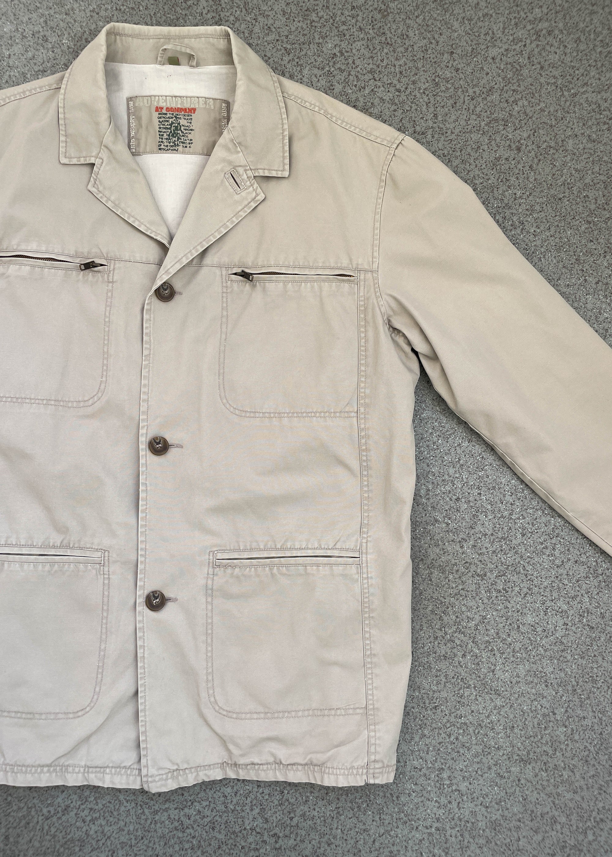 Vintage Grey Oversized Cotton Jacket
