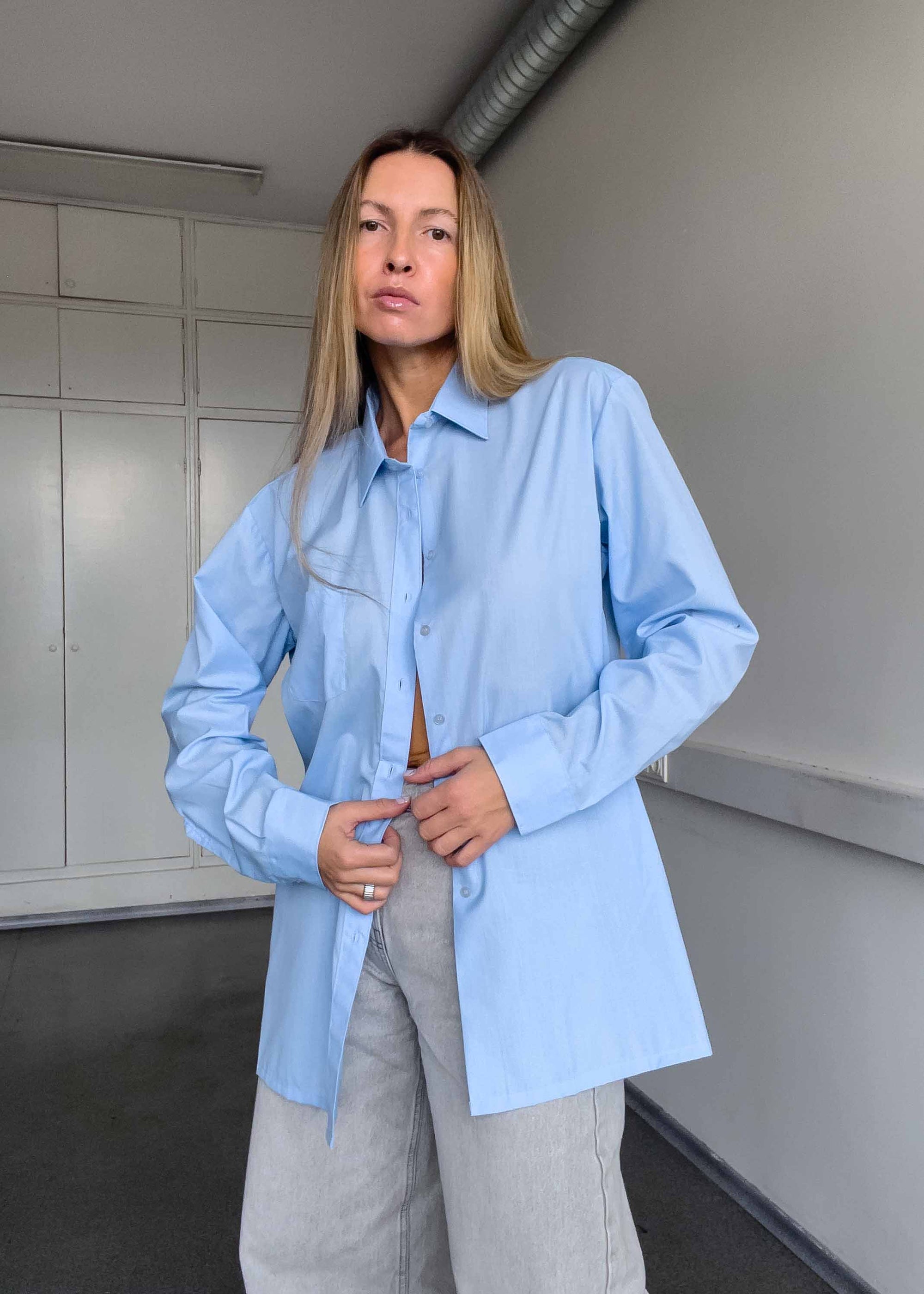 Vintage Blue Oversized Shirt