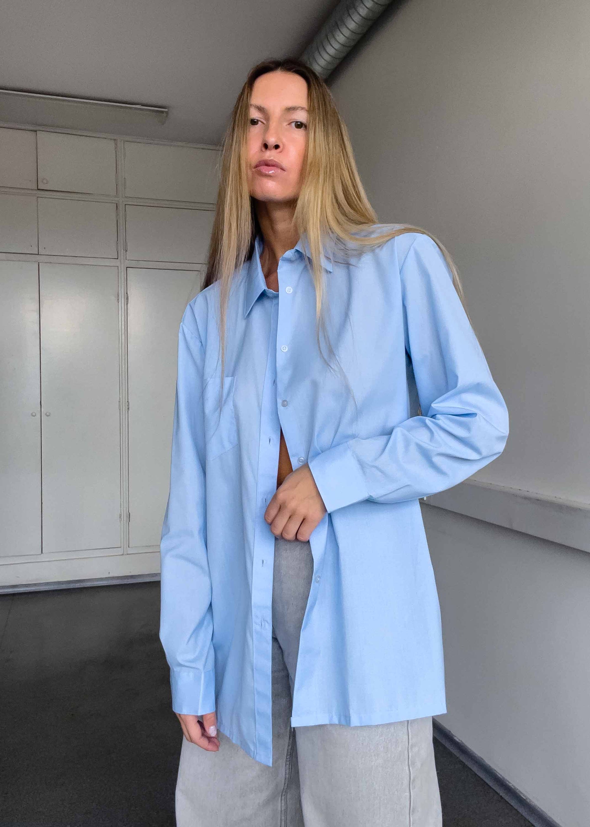 Vintage Blue Oversized Shirt
