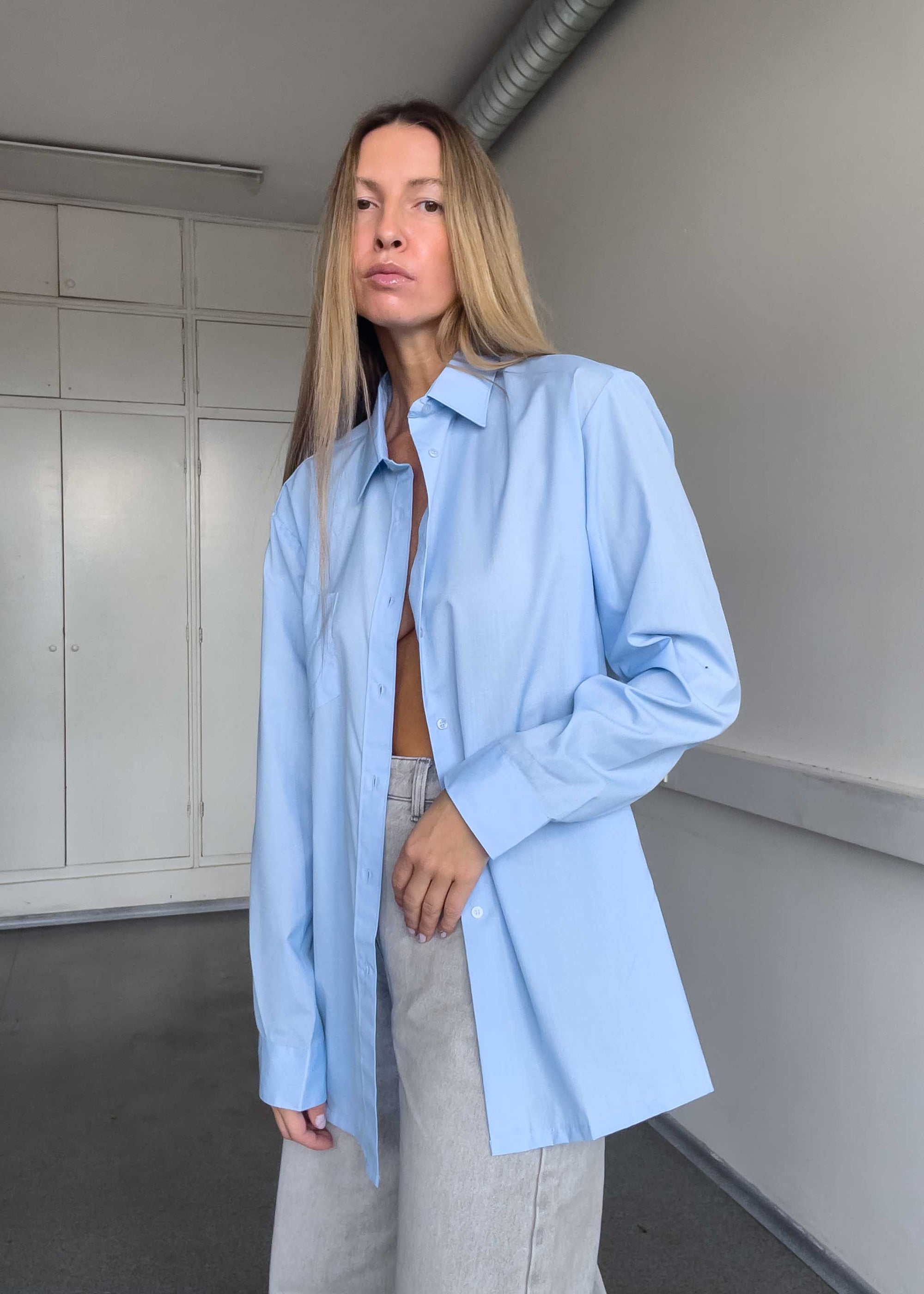 Vintage Blue Oversized Shirt