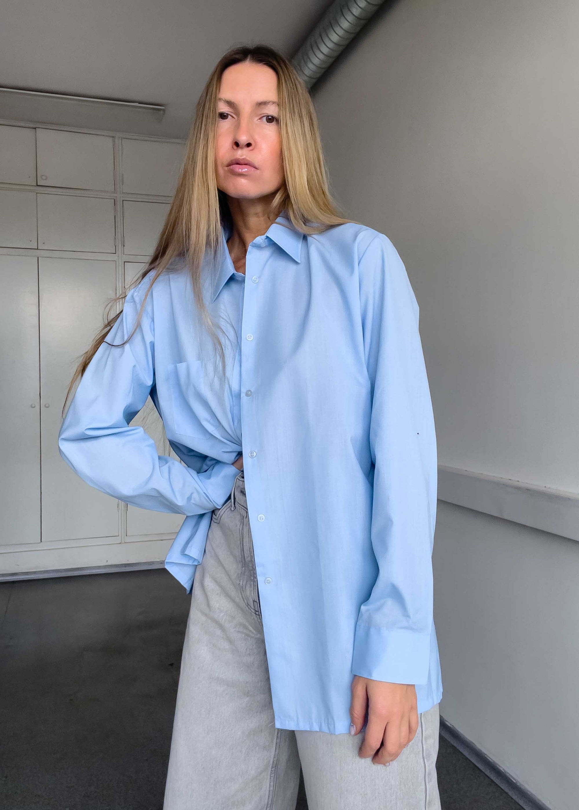 Vintage Blue Oversized Shirt