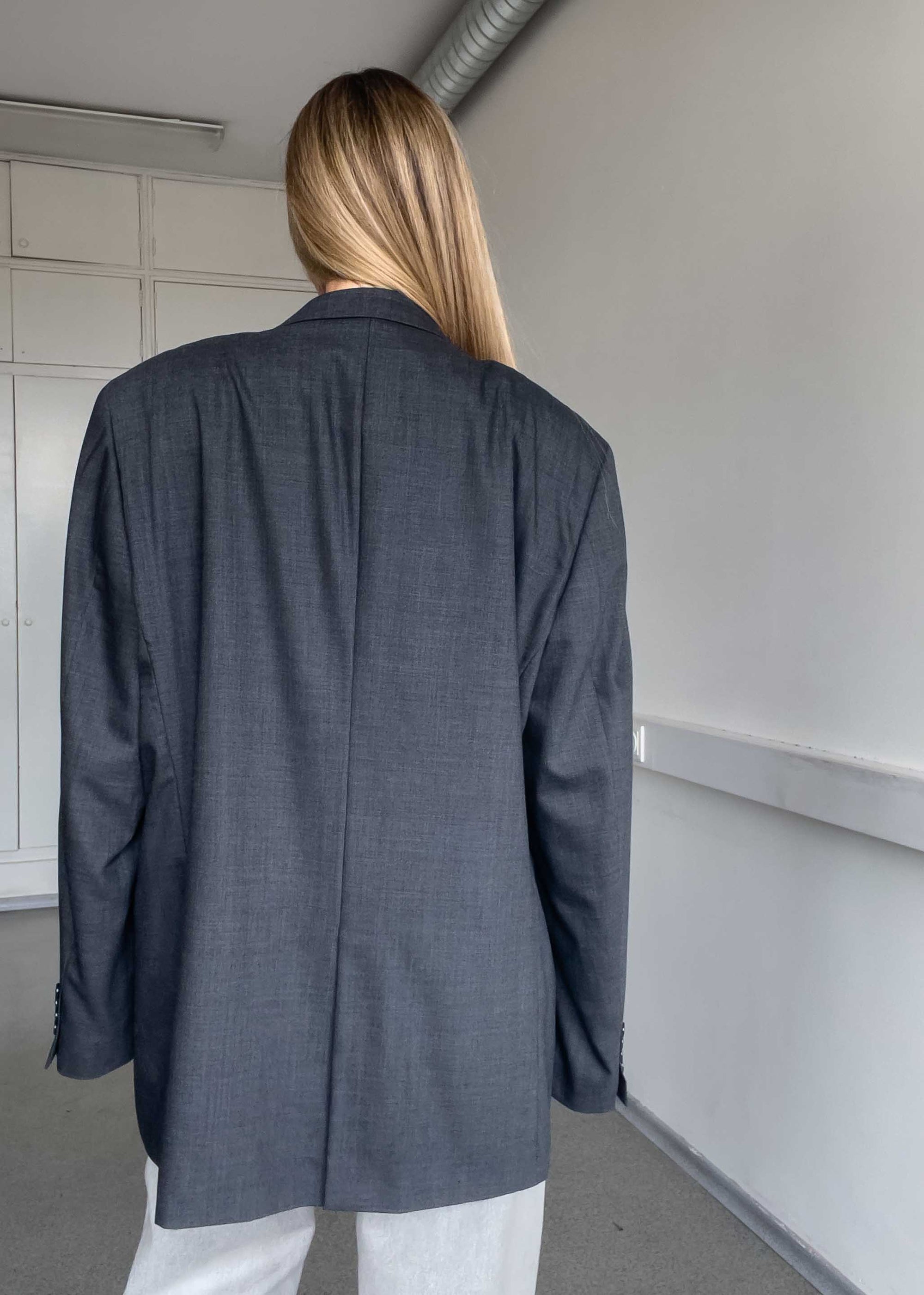 Vintage Grey Oversized Blazer