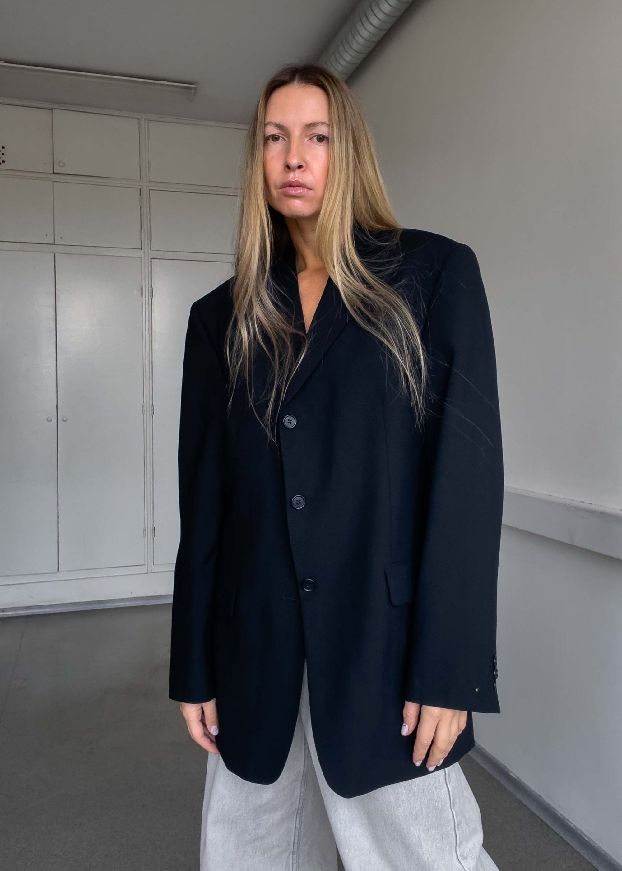 Vintage Black Oversized Blazer