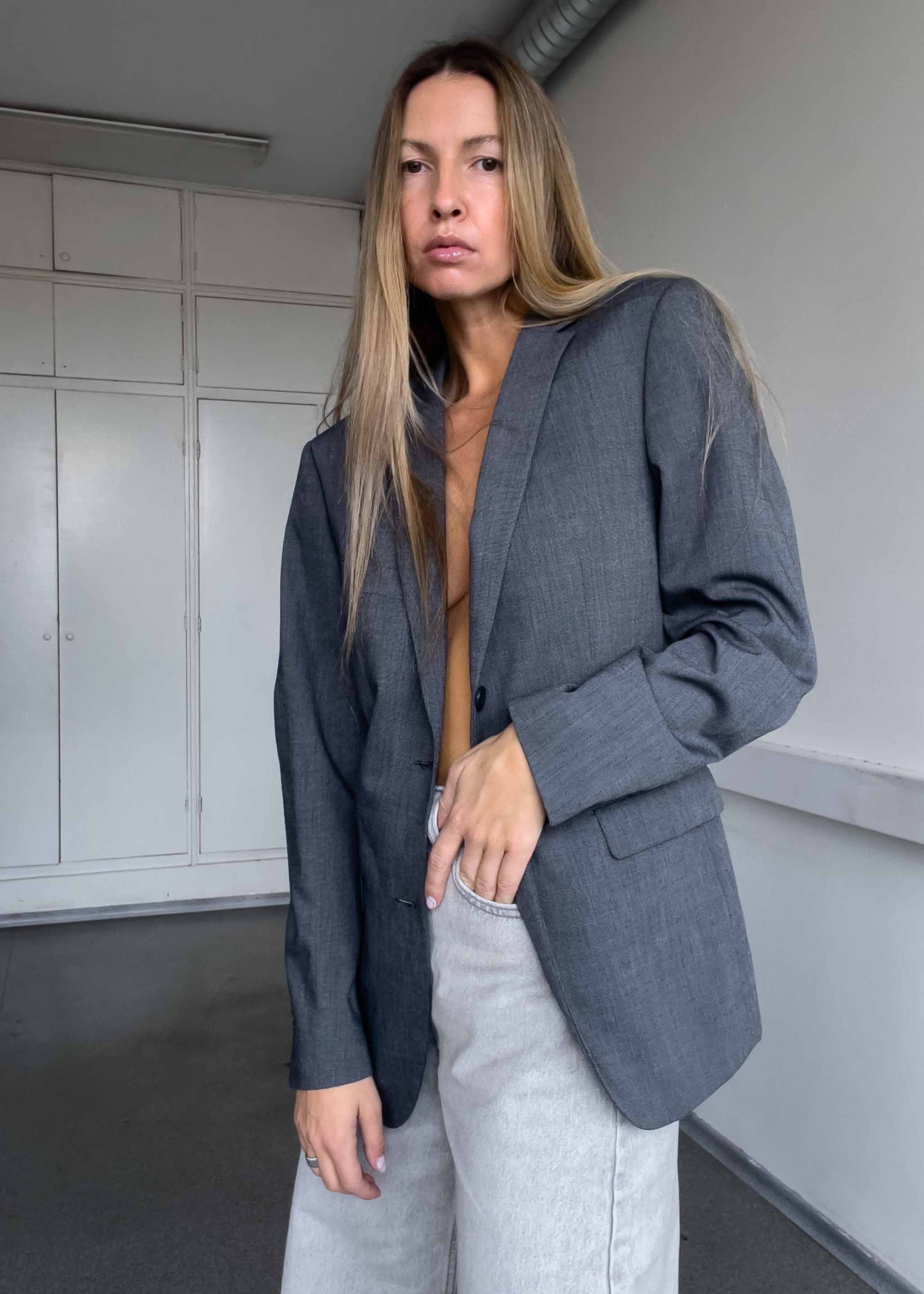 Vintage Grey Smaller Fit Blazer