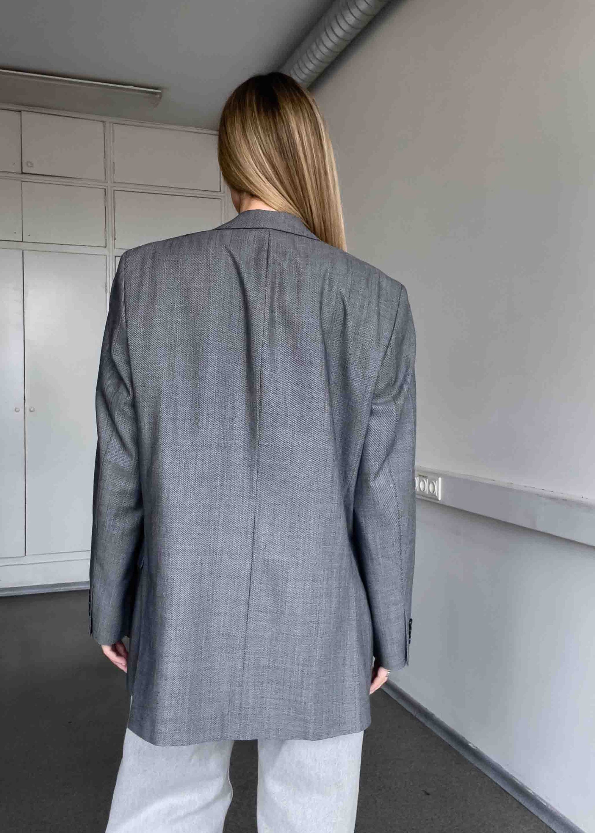 Vintage Grey Oversized Blazer