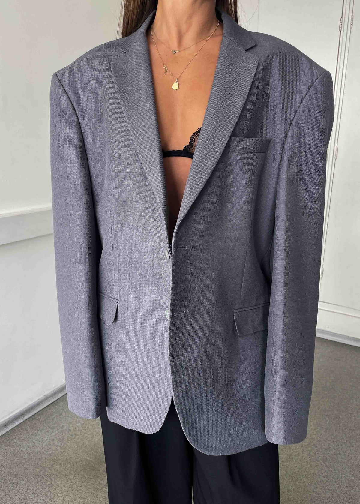 Vintage Grey/Lilac Oversized Blazer