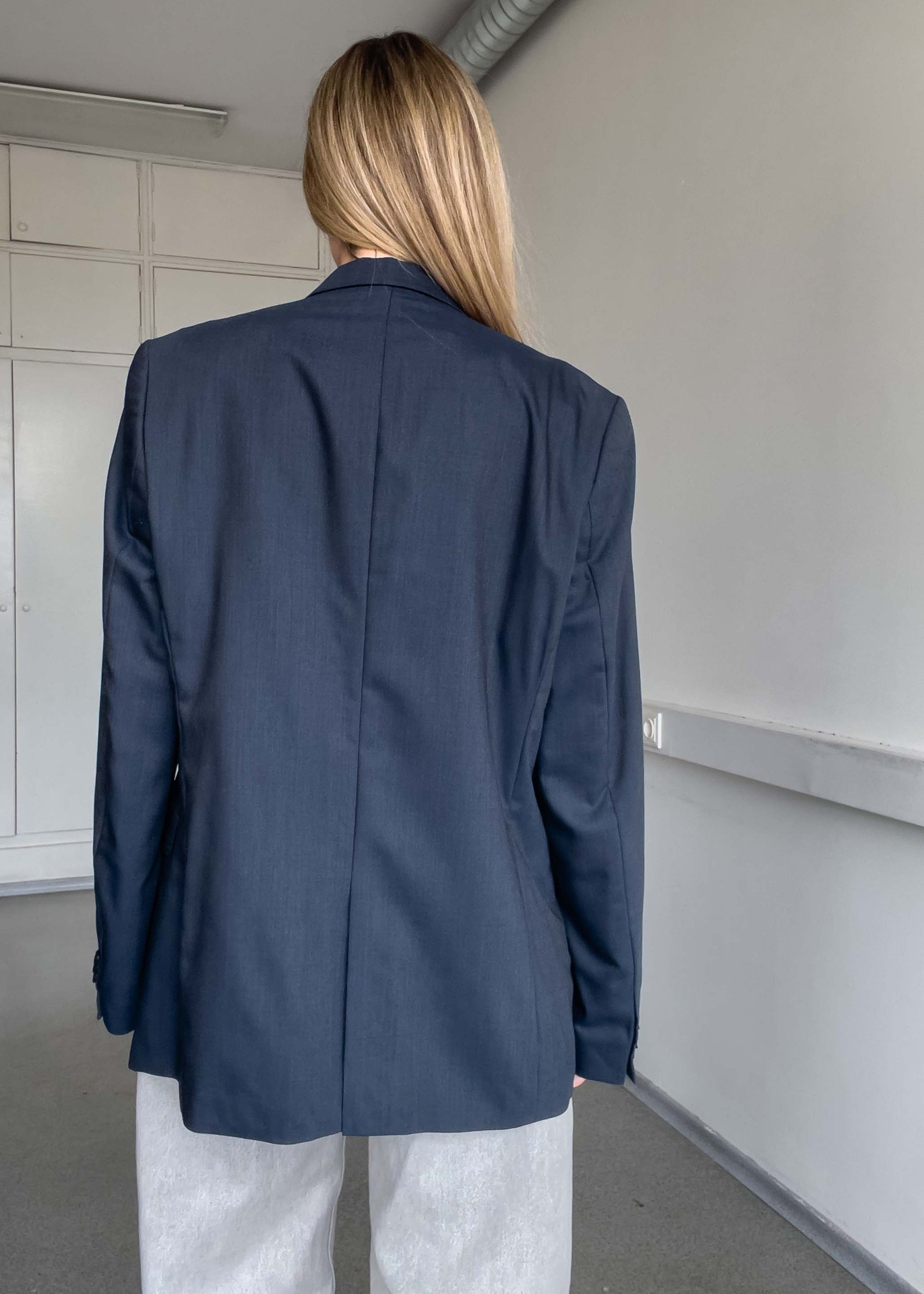 Vintage Blue Oversized Blazer
