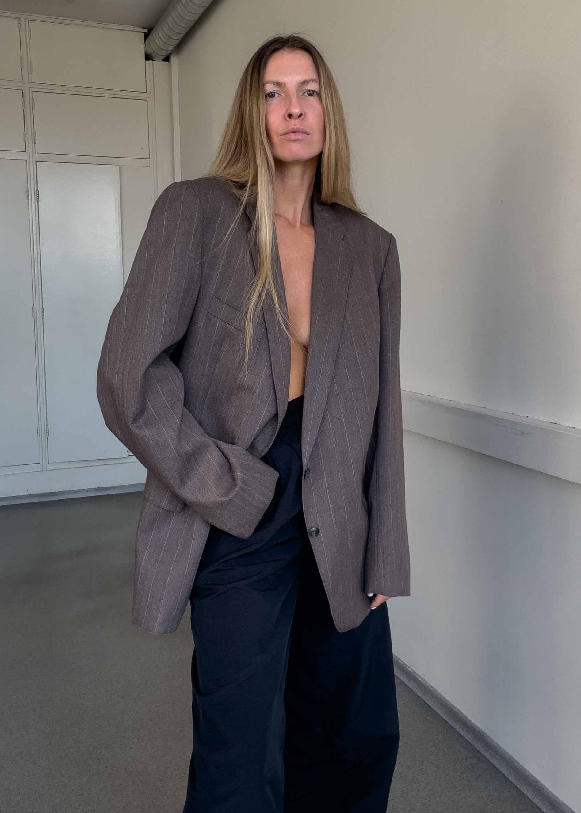 Vintage Cacao Oversized Blazer