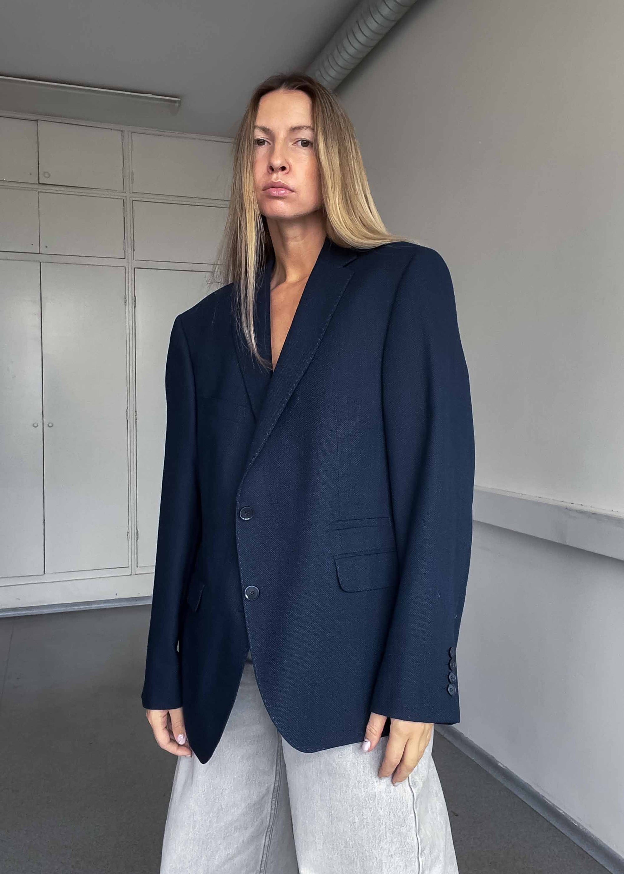 Vintage Blue Oversized Blazer