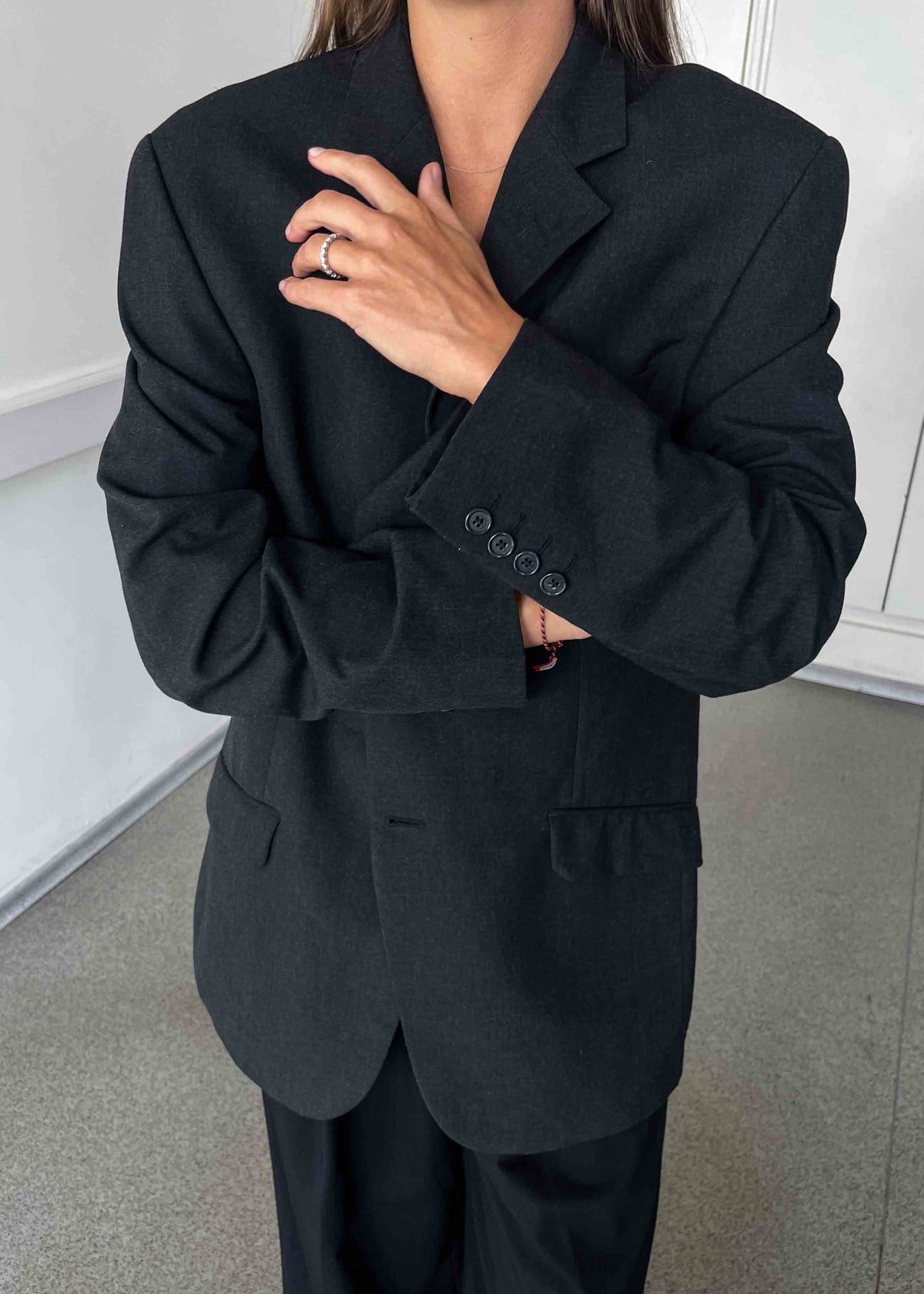 Vintage Grey Oversized Blazer