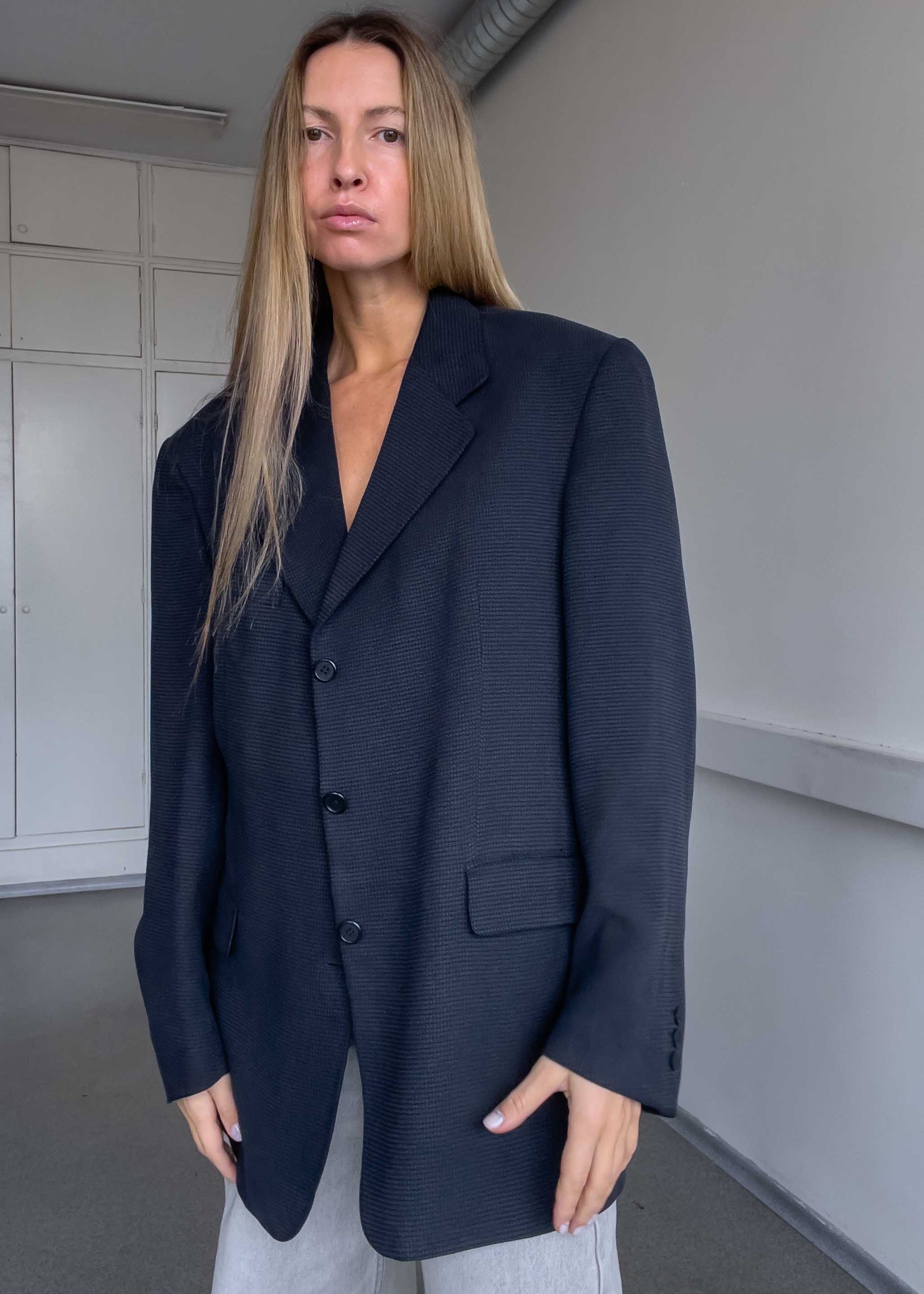 Vintage Blue Oversized Blazer