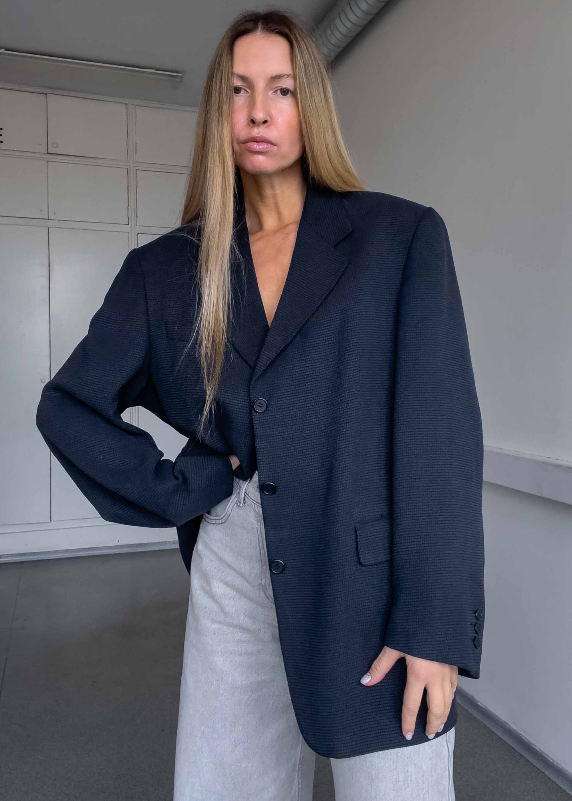 Vintage Blue Oversized Blazer
