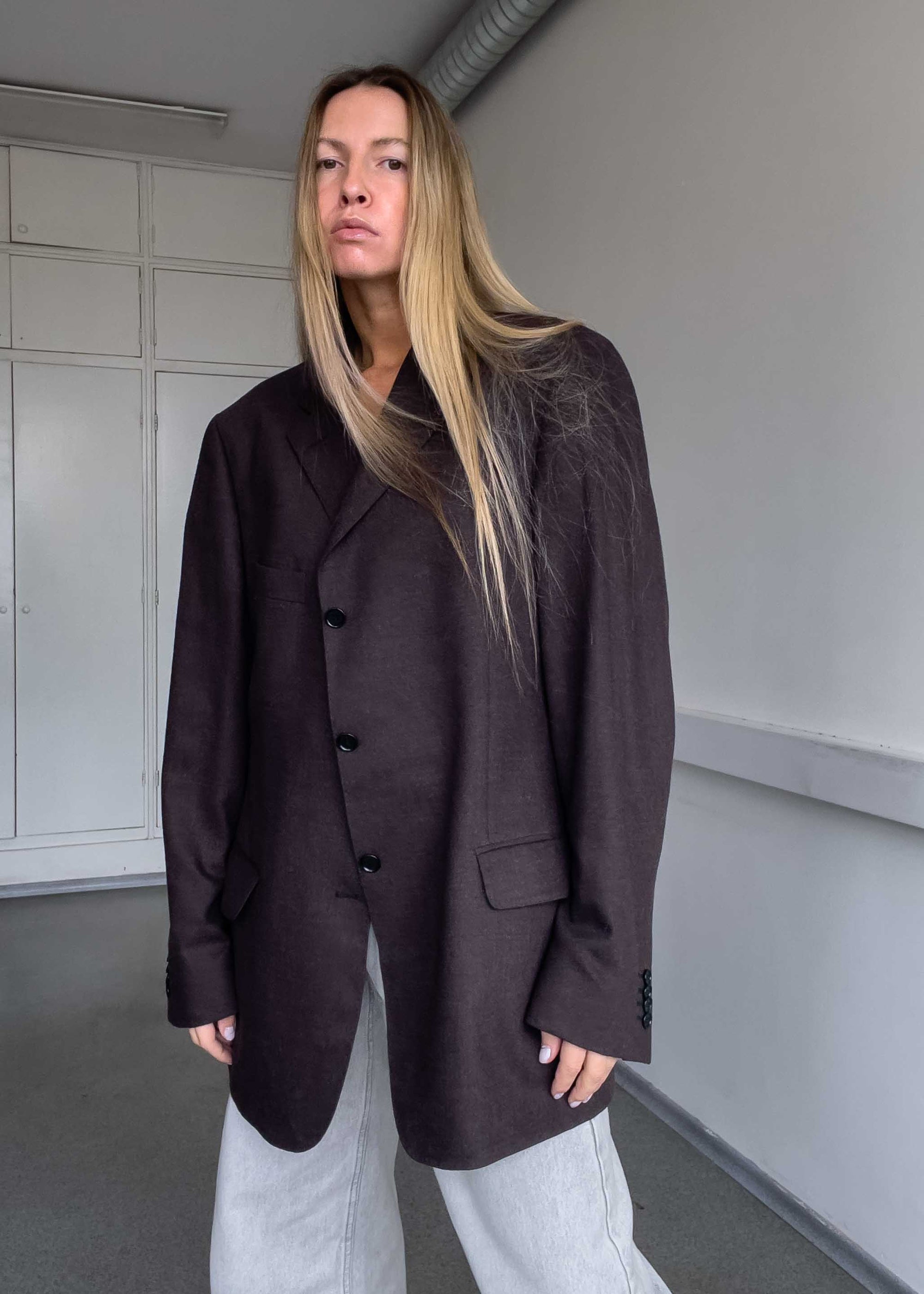 Vintage Brown Oversized Blazer