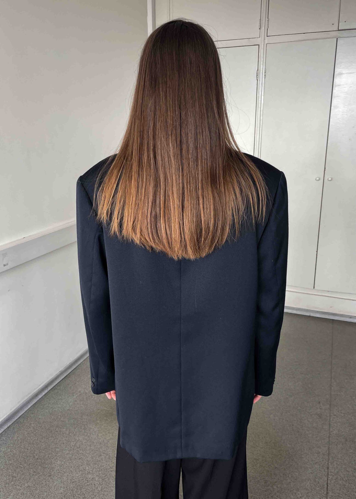 Vintage Dark Blue Oversized Double Breasted Blazer