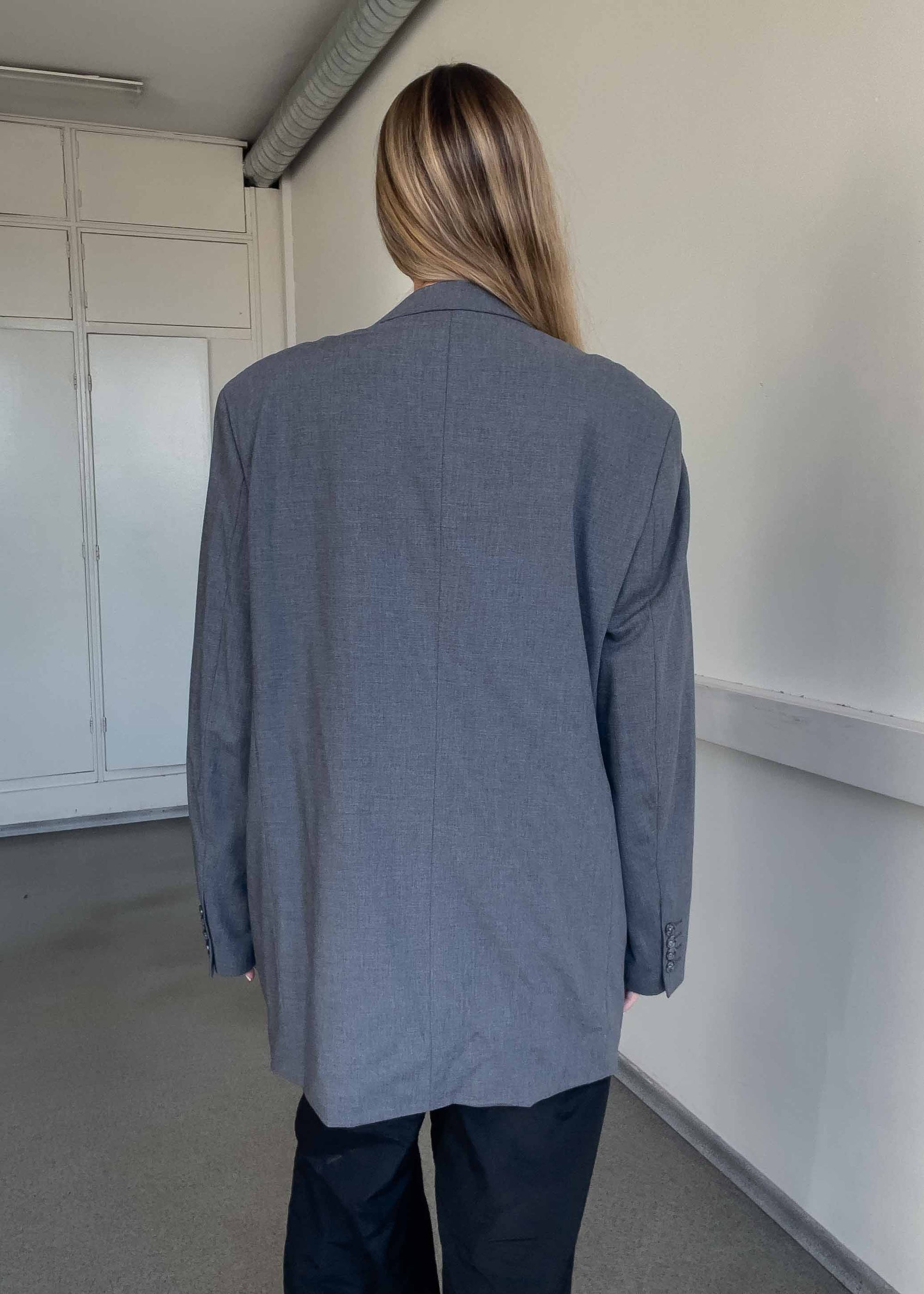 Vintage Grey Oversized Blazer