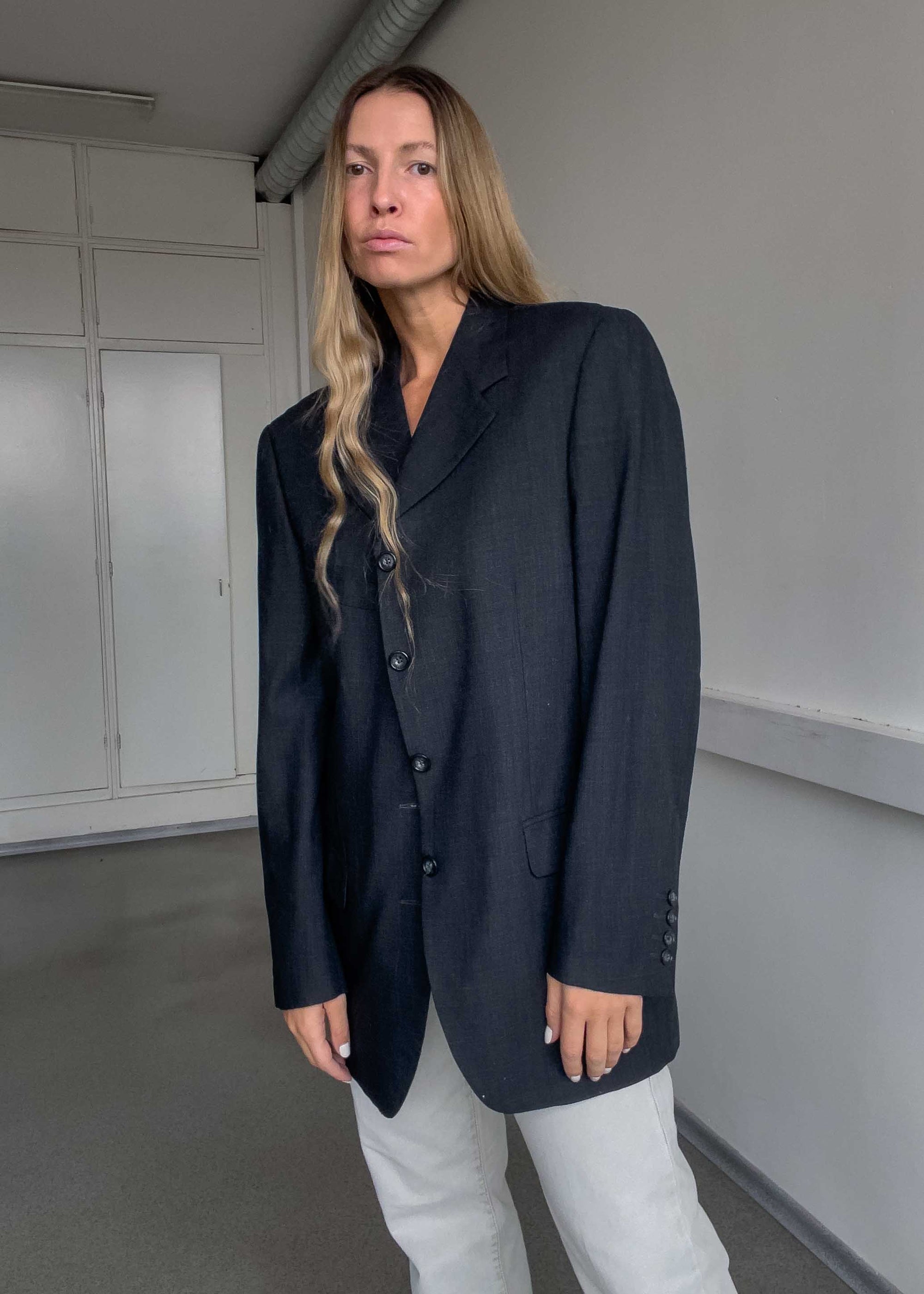 Vintage Grey Oversized Blazer