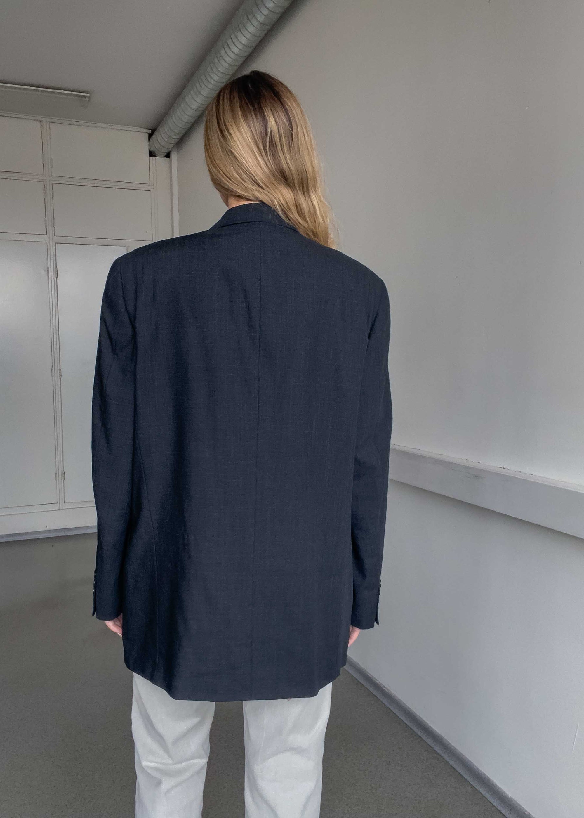 Vintage Grey Oversized Blazer