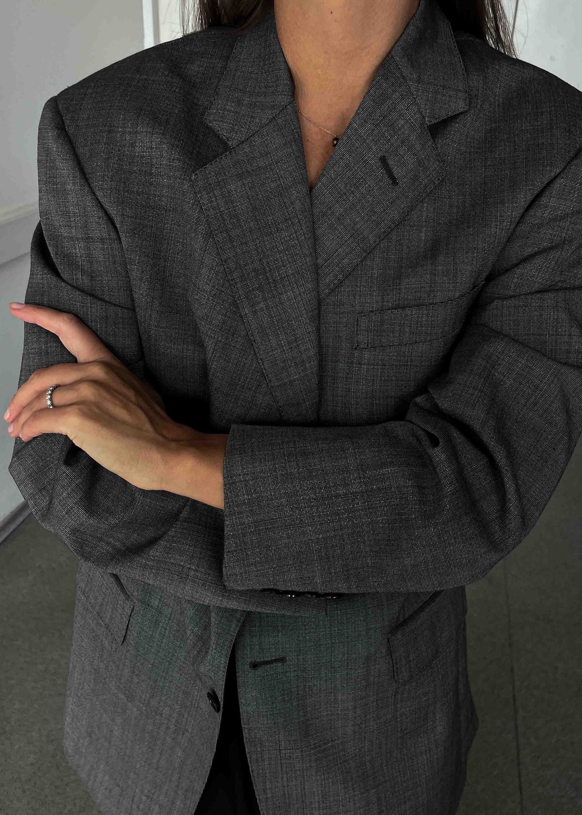 Vintage Grey Oversized Blazer by POLO by RALPH LAUREN