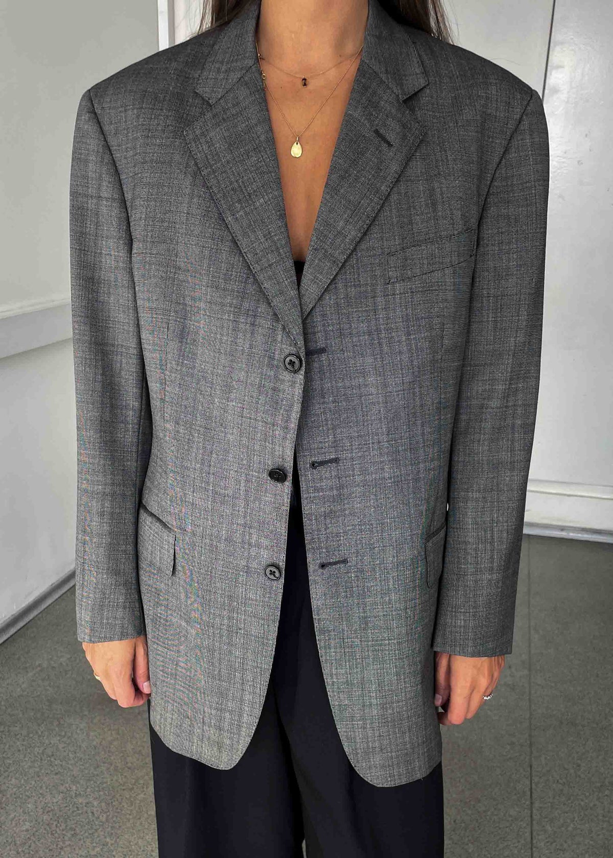 Vintage Grey Oversized Blazer by POLO by RALPH LAUREN
