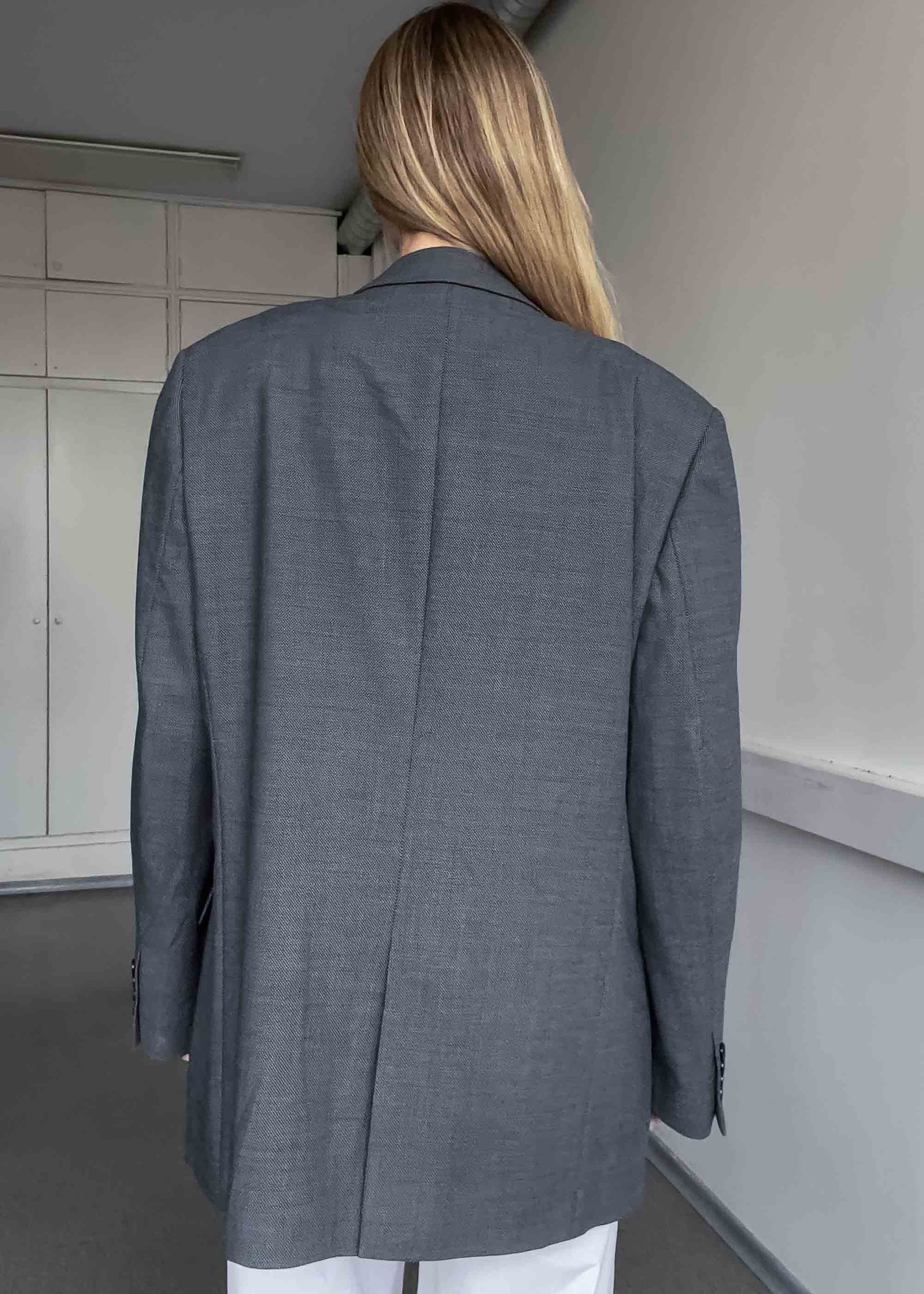 Vintage Grey Oversized Blazer