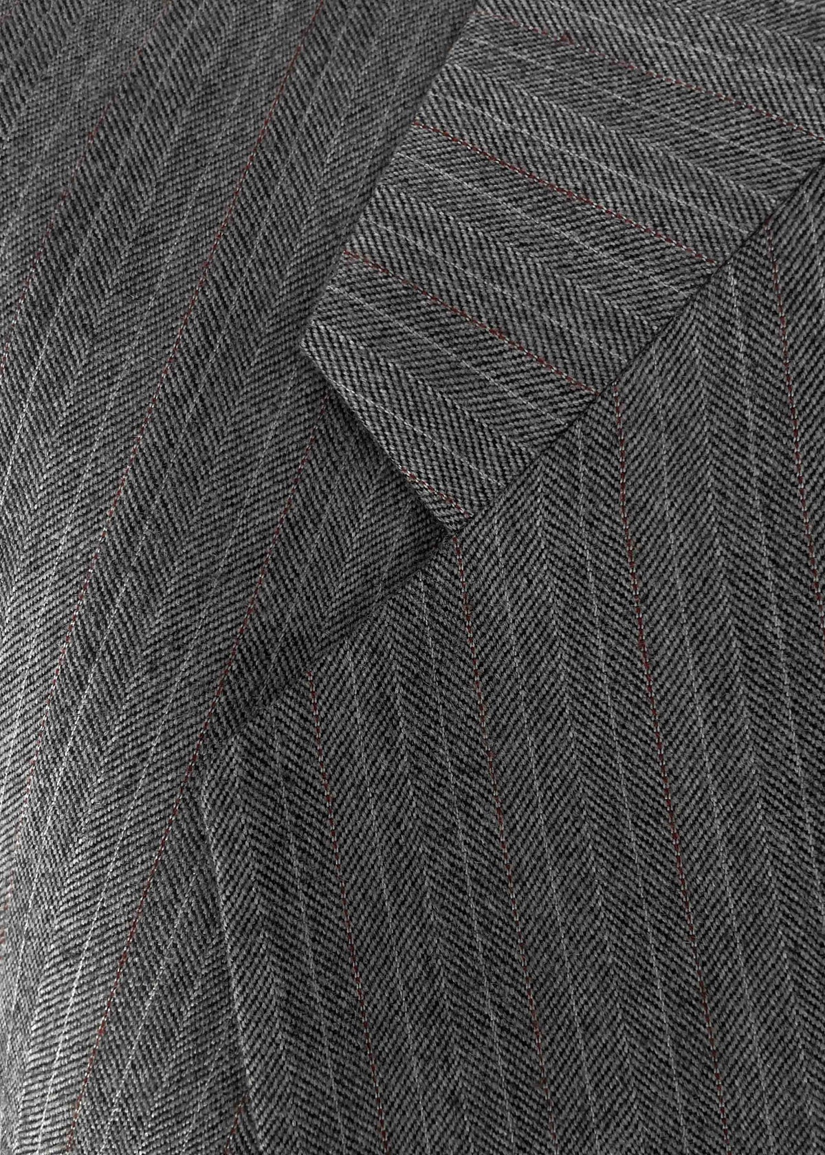 Vintage Grey Striped Oversized Blazer