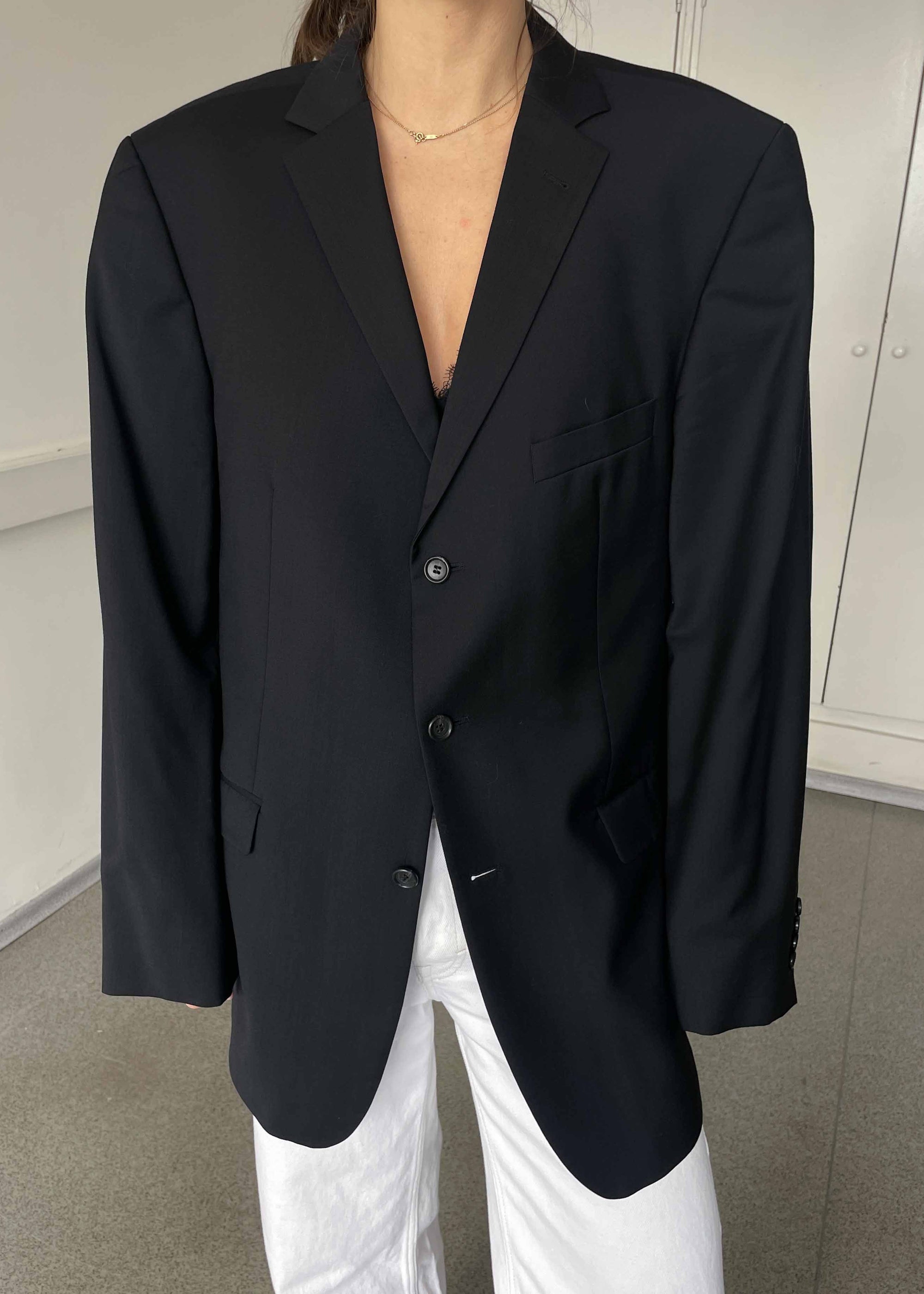 Vintage Black Oversized Blazer