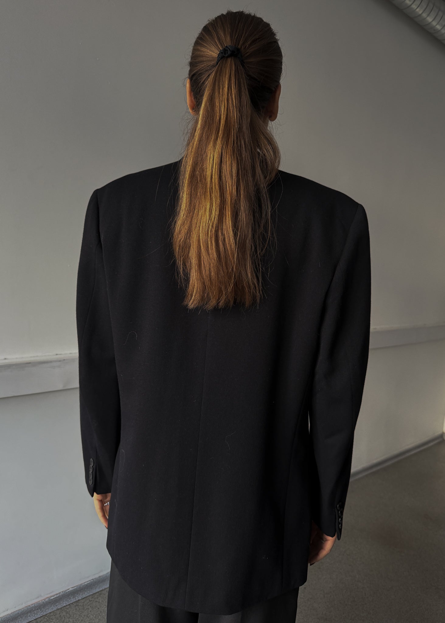 Vintage Black Heavyweight Oversized Festive Blazer