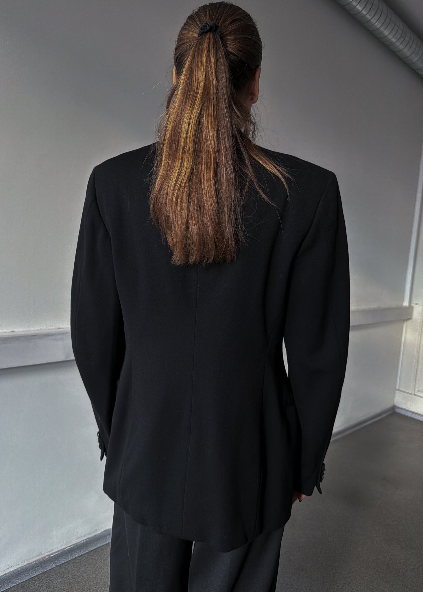 Vintage Black Heavyweight Oversized Festive Blazer