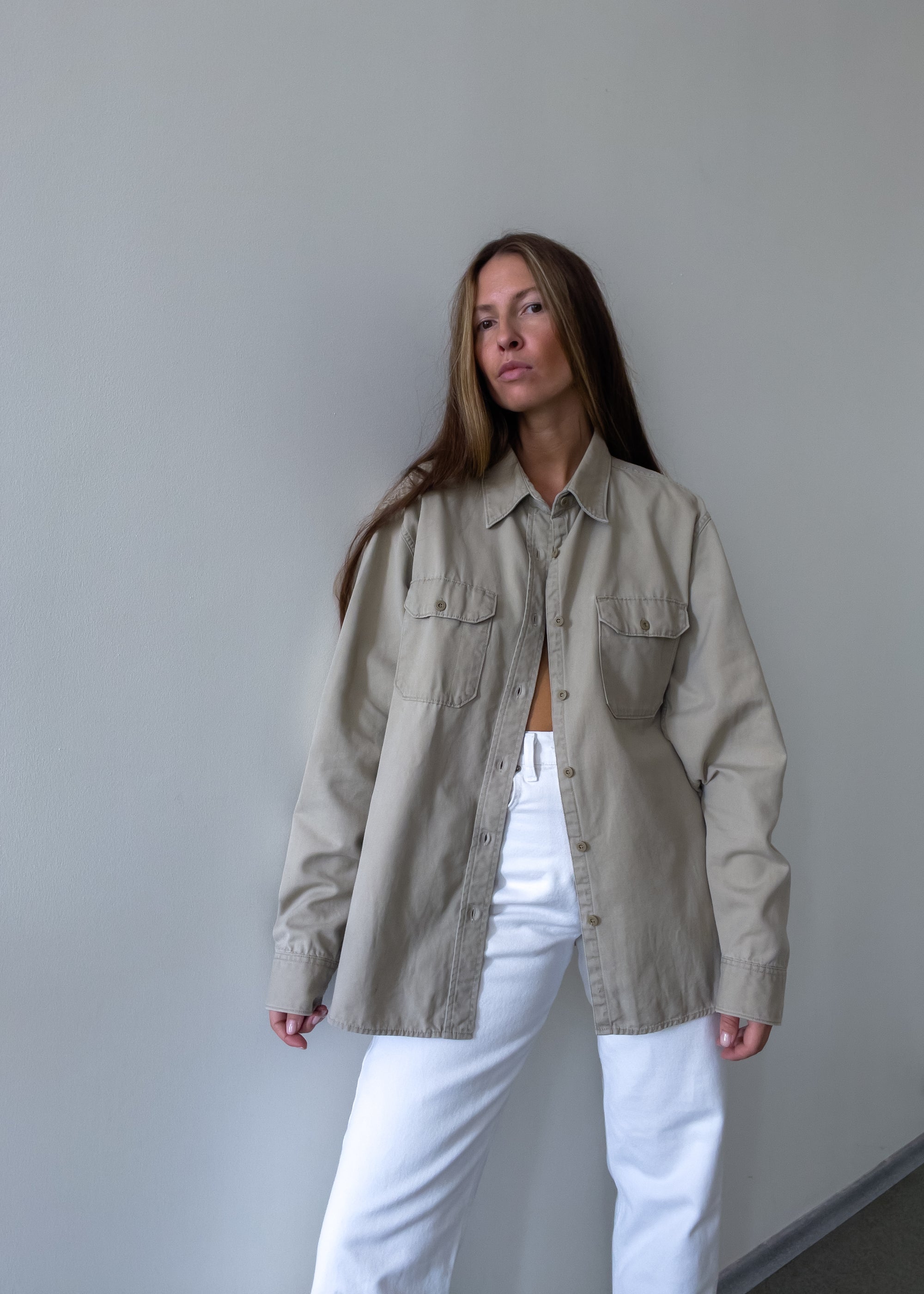 WRANGLER Vintage Beige Oversized Shirt