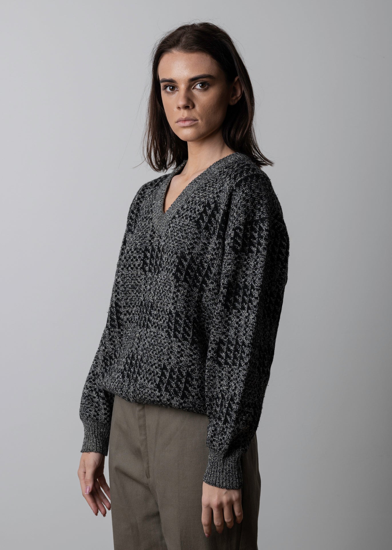 Vintage Grey Oversized Sweater